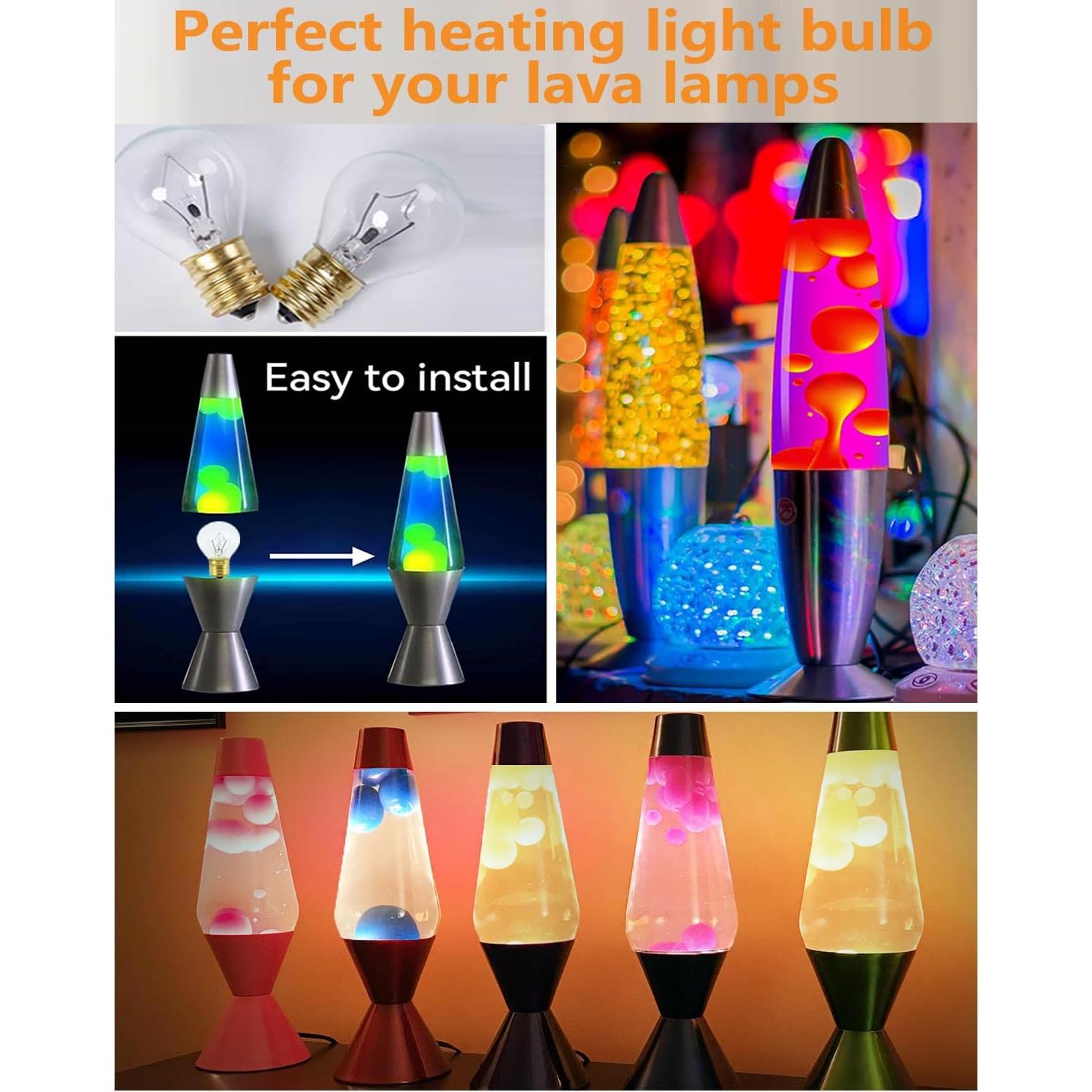 Bombillas de Lava ConWen S11 25W Regulables - Paquete de 6