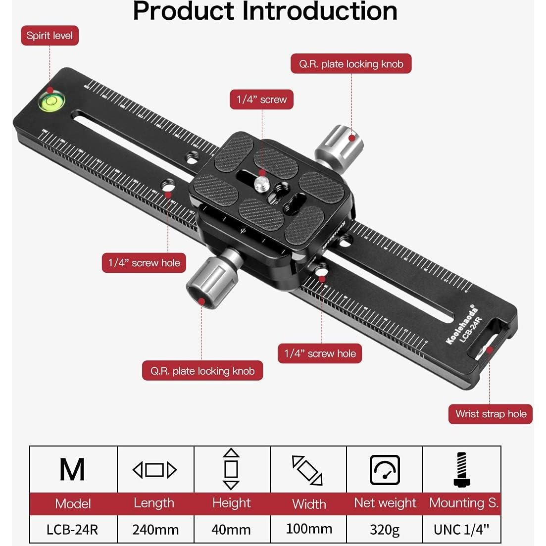 Placa de Liberación Rápida Koolehaoda LCB-24 con Riel Nodal