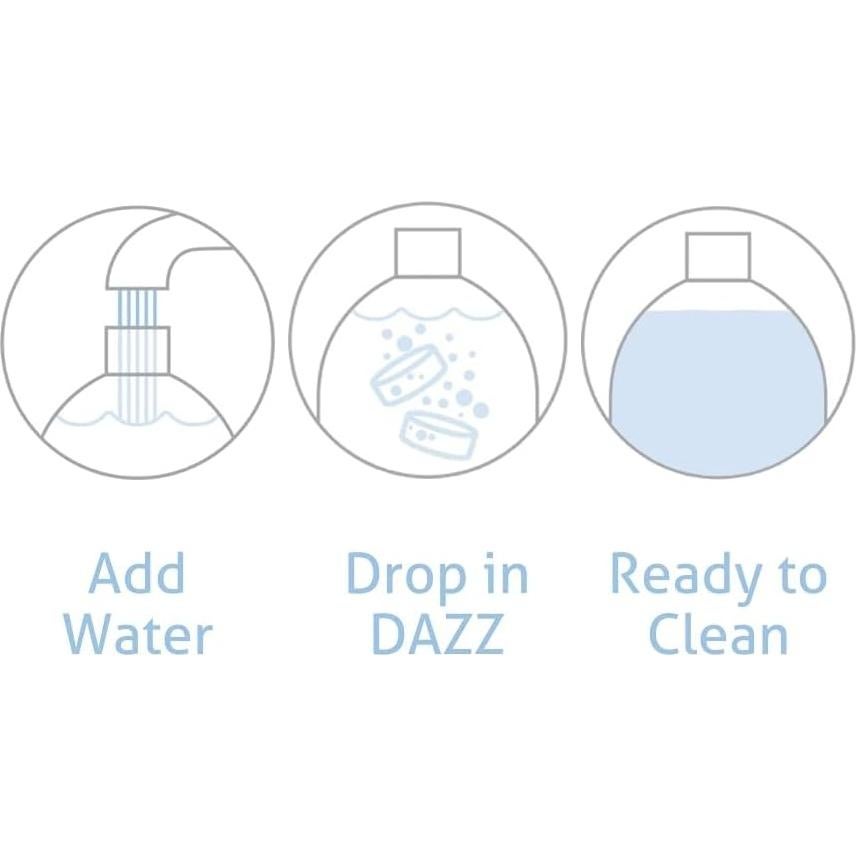 Paquete de Recarga DAZZ - 12 Tabletas de Limpieza Ecológicas