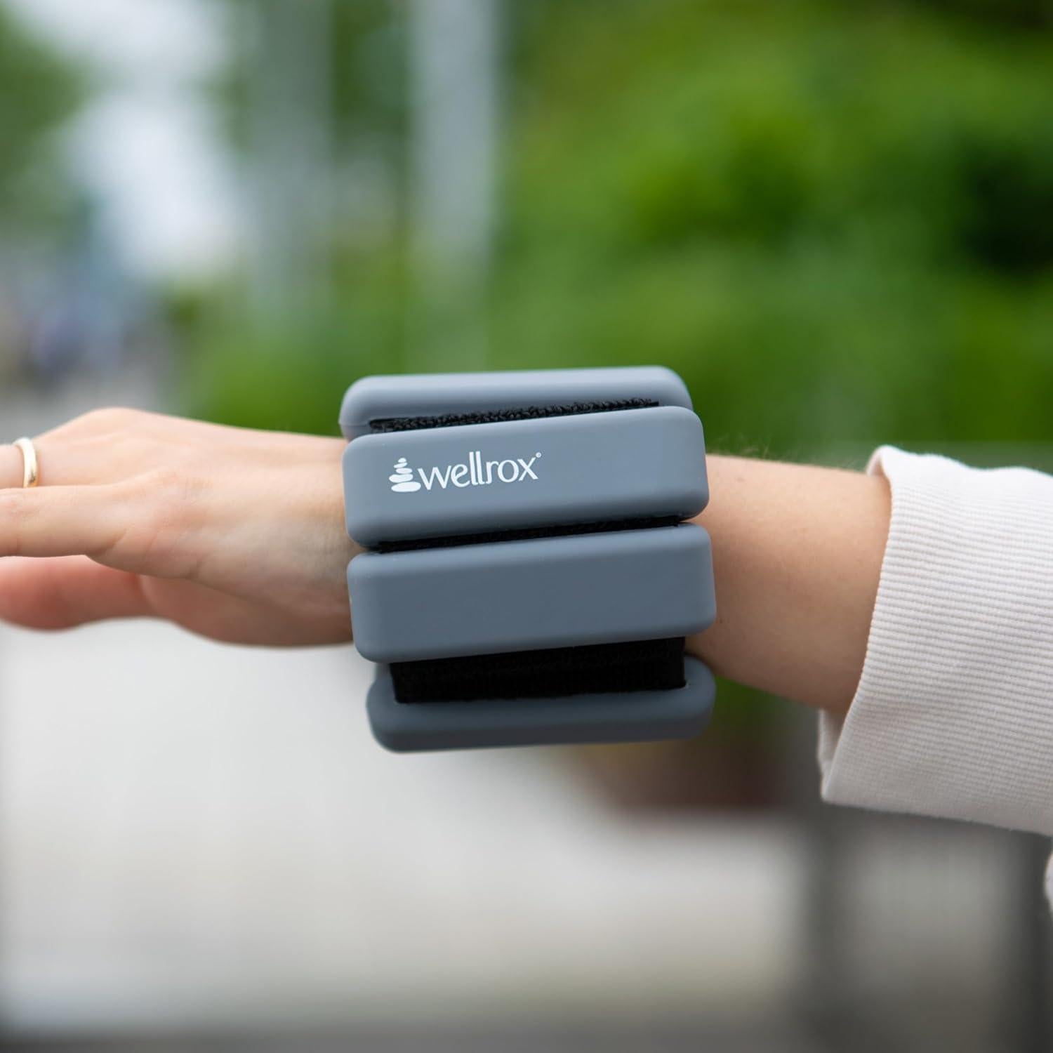 Pulseras con Peso Wellrox - 2 lbs Ajustables para Tobillos y Muñecas