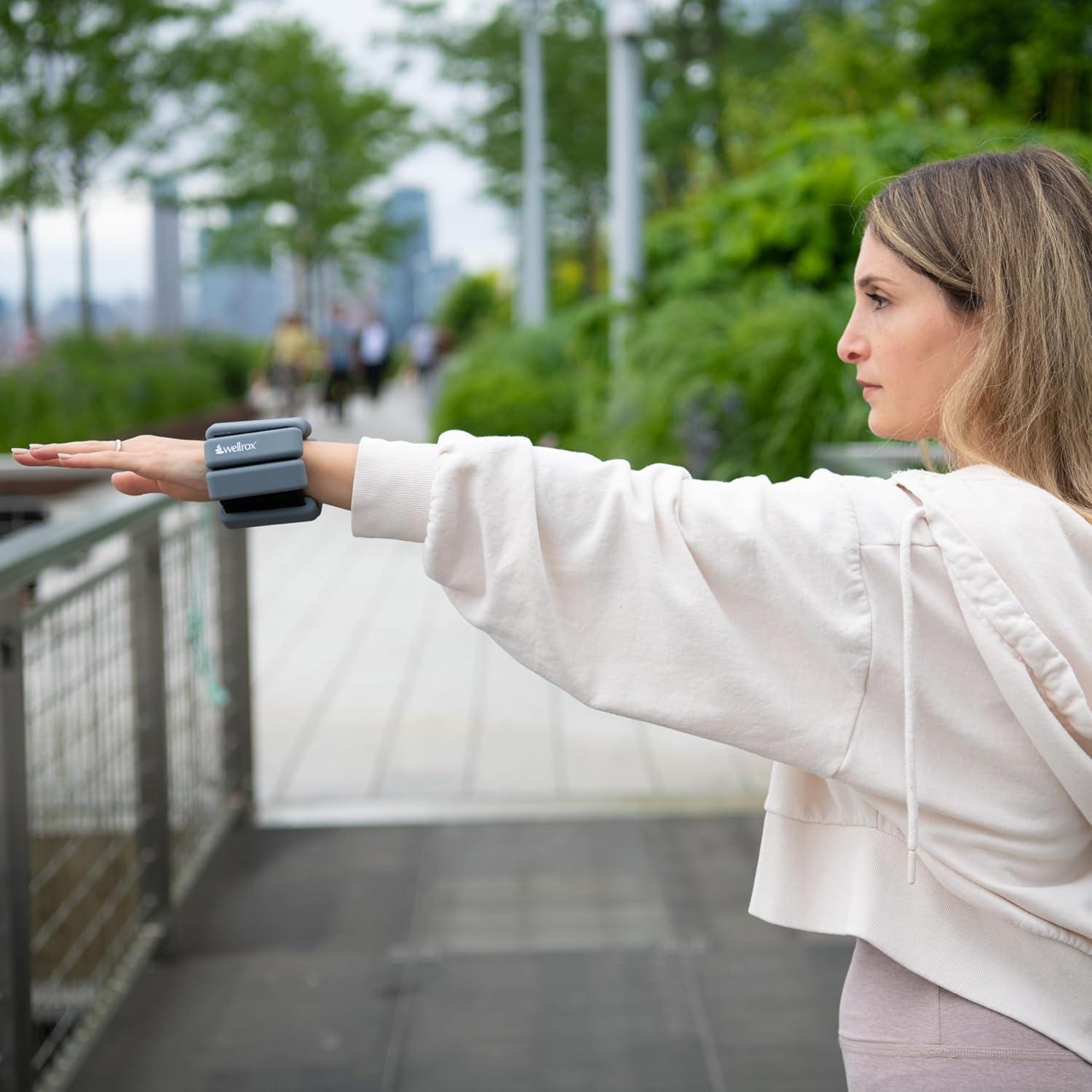 Pulseras con Peso Wellrox - 2 lbs Ajustables para Tobillos y Muñecas