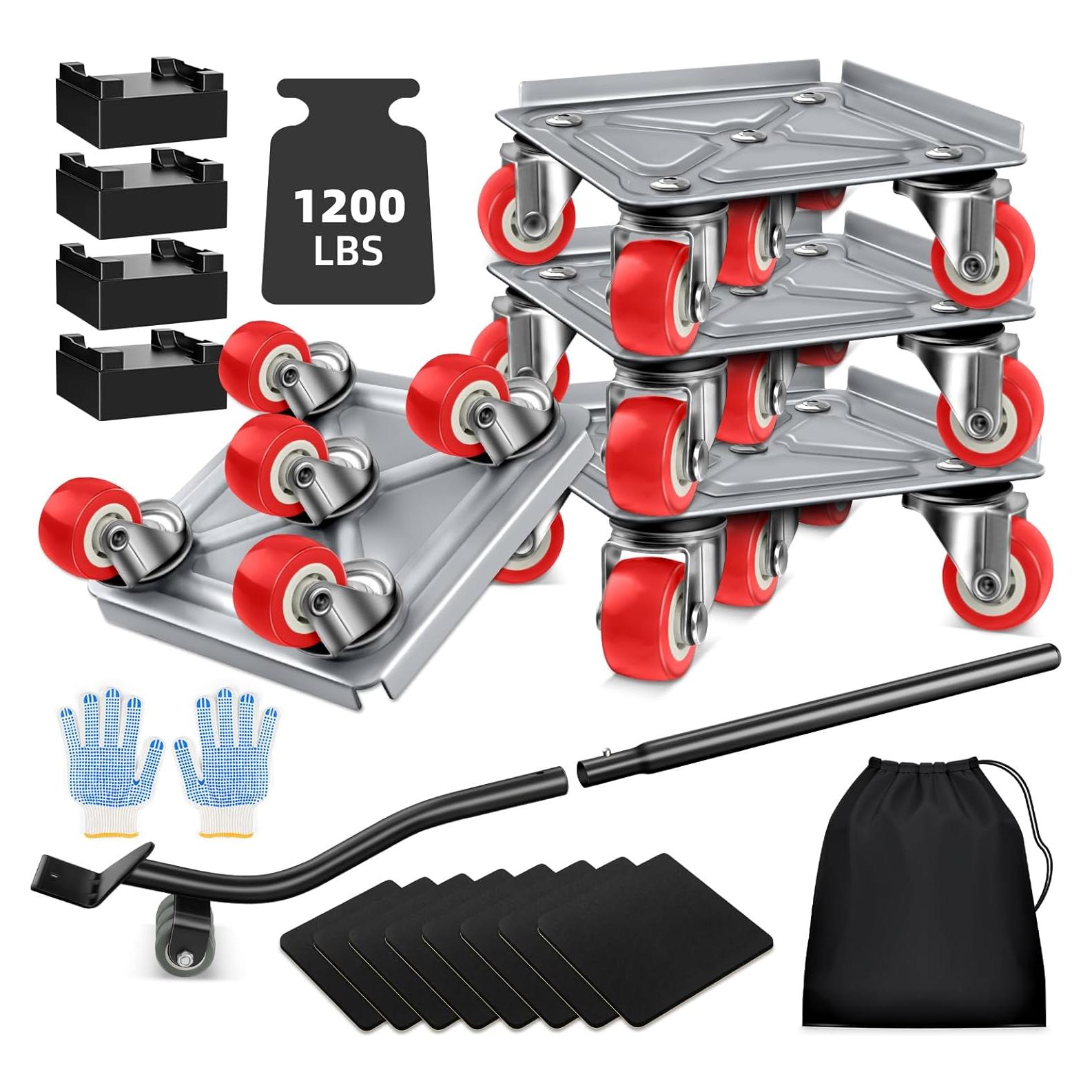 Carro Movilizador de Muebles BTEC 1200kg 5 Ruedas Goma