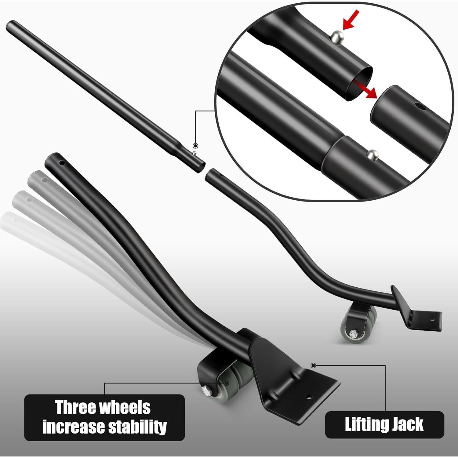 Carro Movilizador de Muebles BTEC 1200kg 5 Ruedas Goma