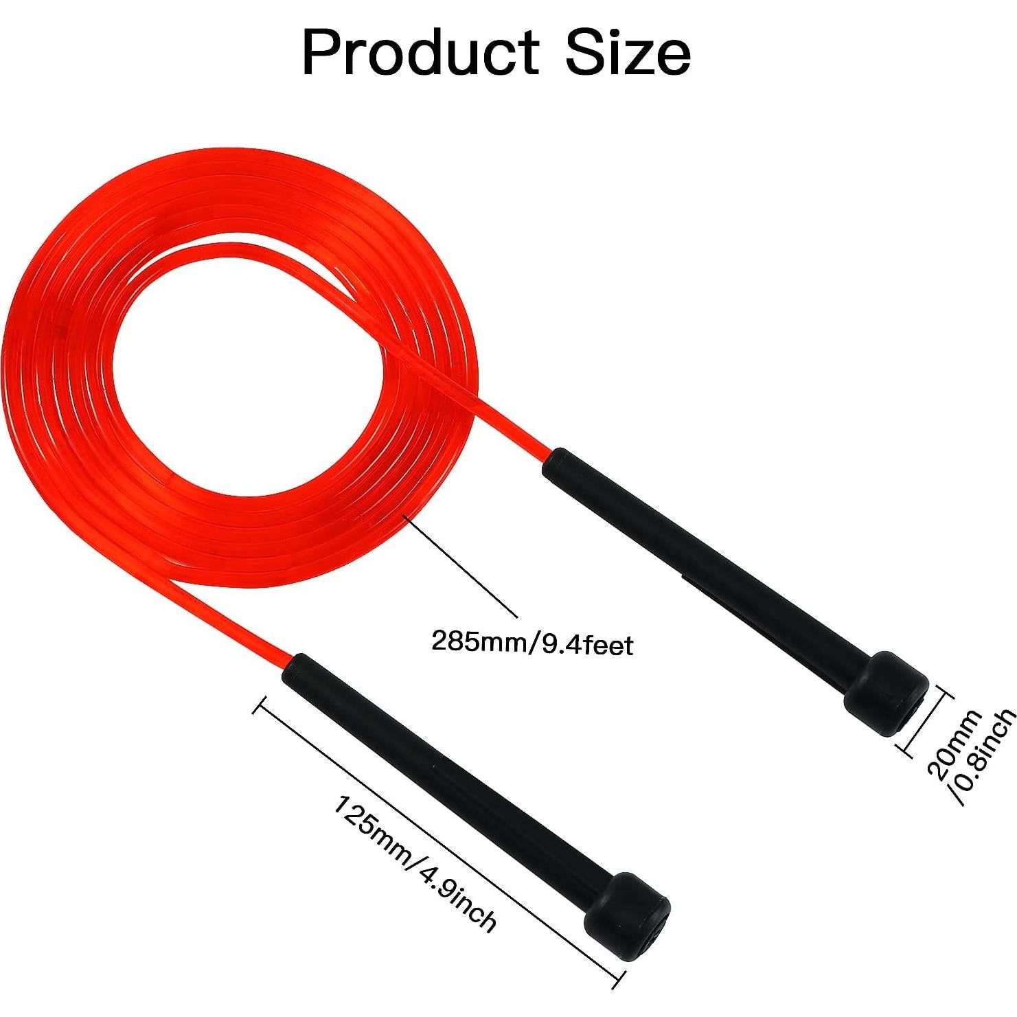 Paquete de 10 cuerdas de salto ajustables VIIBASE - PVC