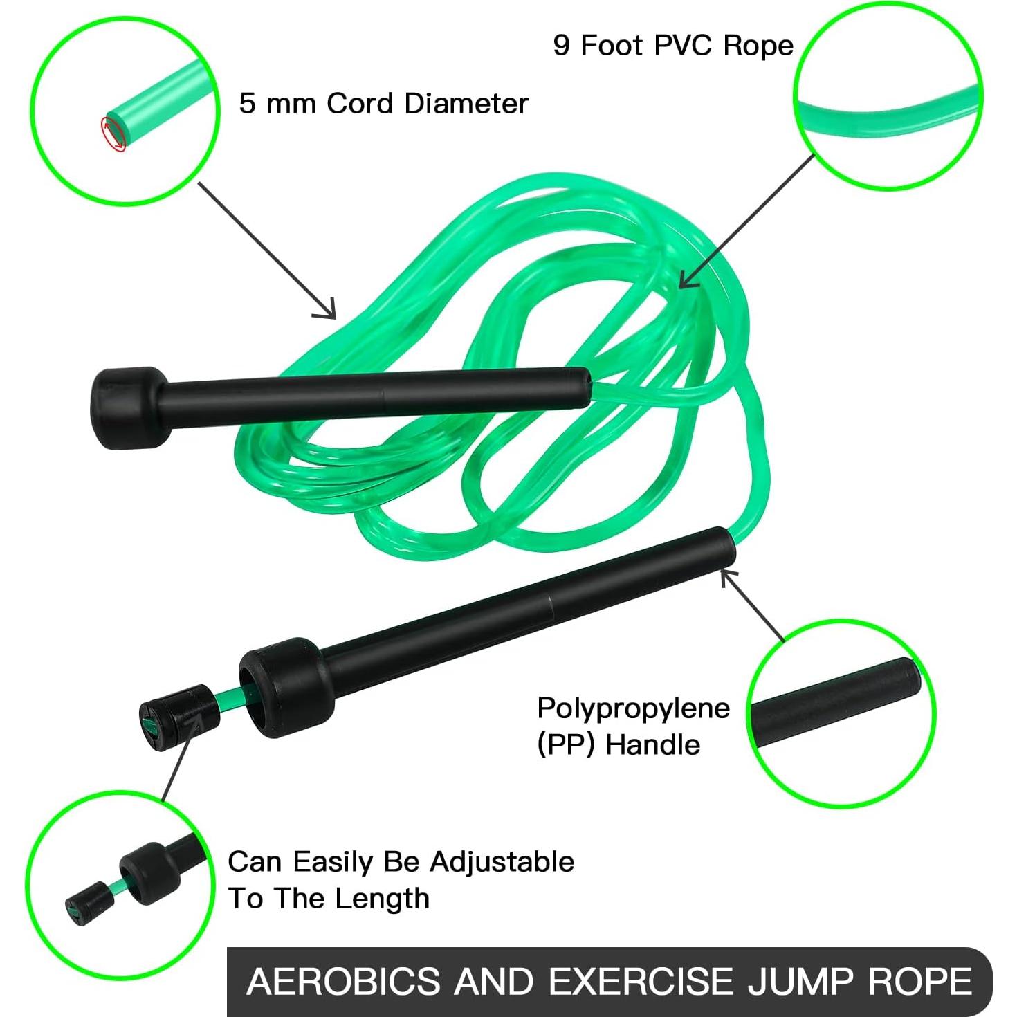 Paquete de 10 cuerdas de salto ajustables VIIBASE - PVC
