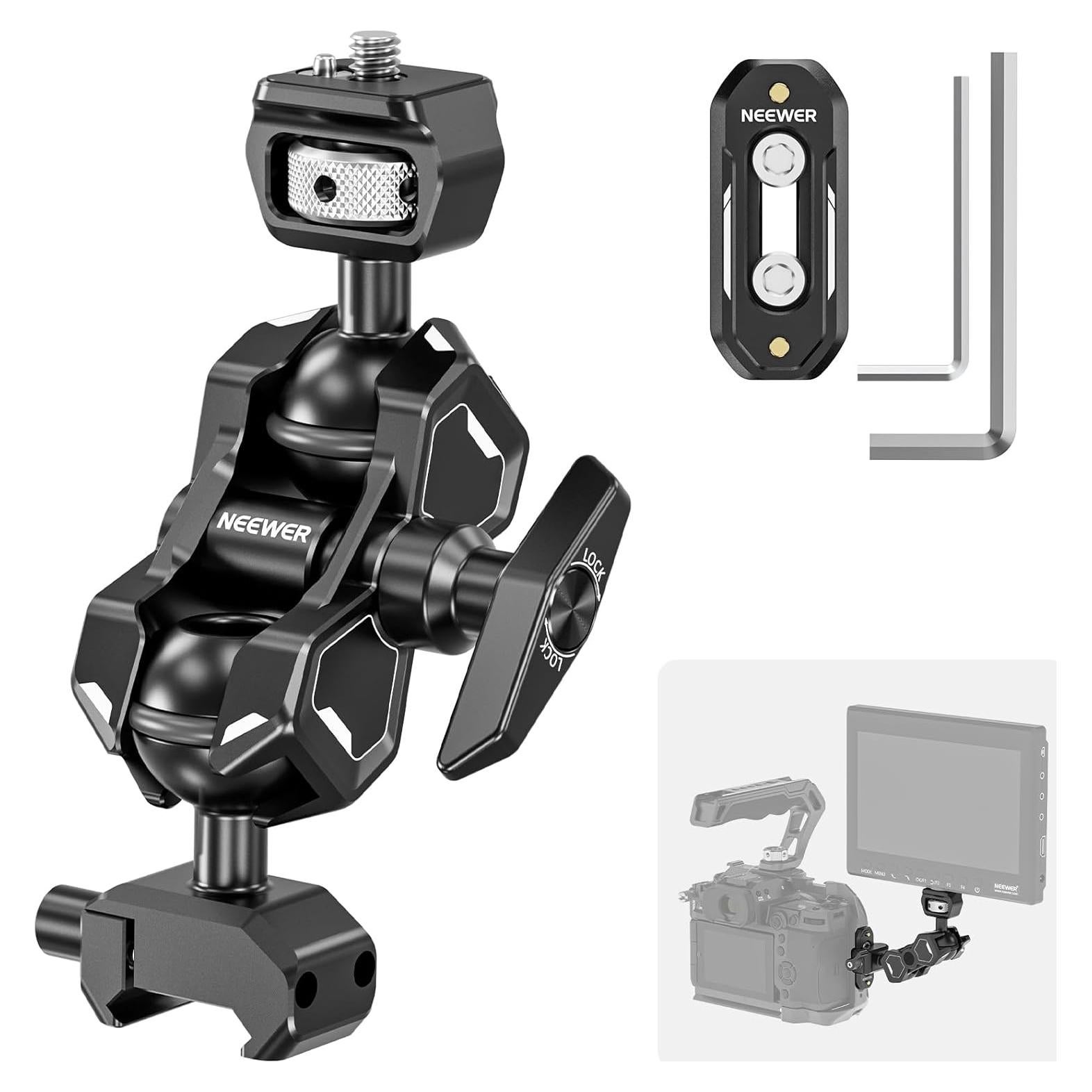 Brazo Mágico Articulado NEEWER UA011 con Doble Cabeza Esférica