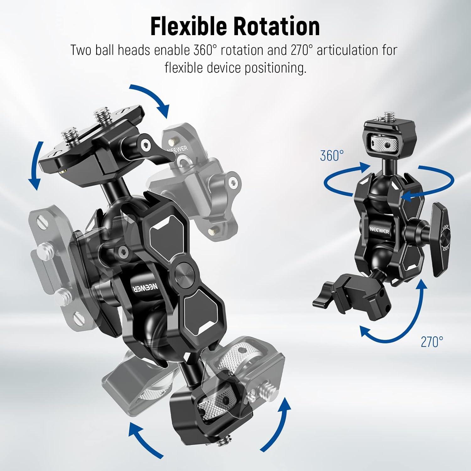 Brazo Mágico Articulado NEEWER UA011 con Doble Cabeza Esférica
