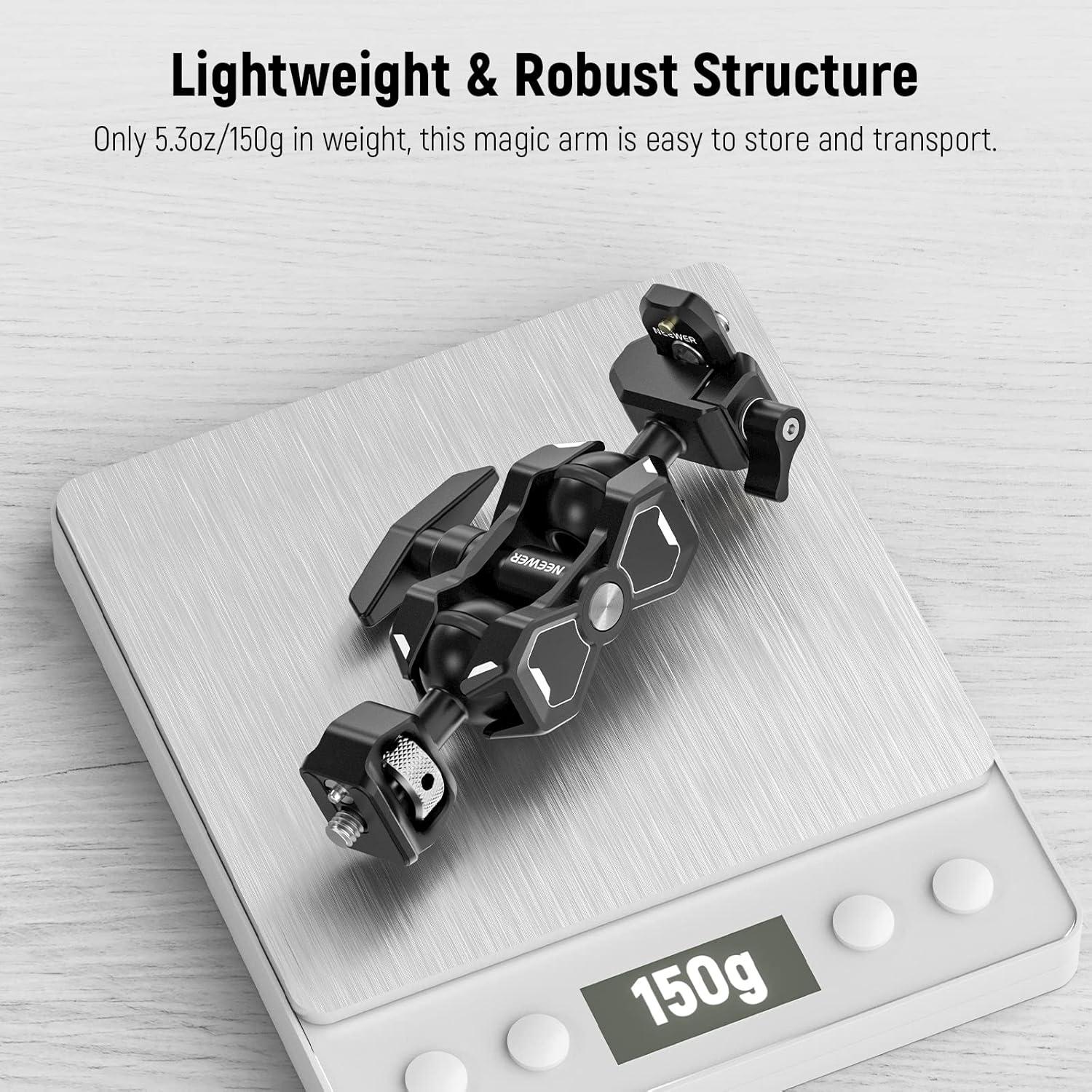 Brazo Mágico Articulado NEEWER UA011 con Doble Cabeza Esférica