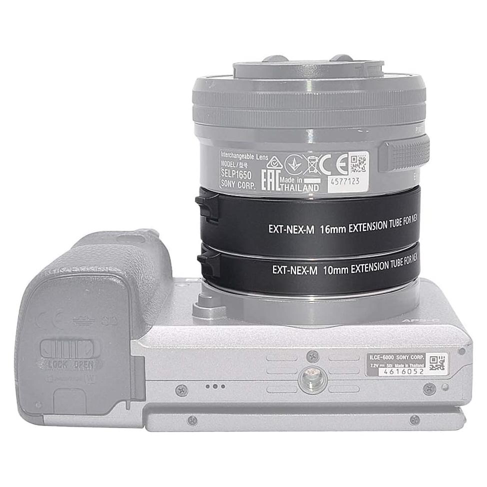 Tubo de Extensión Macro Venidice 10mm 16mm para Sony E-Mount