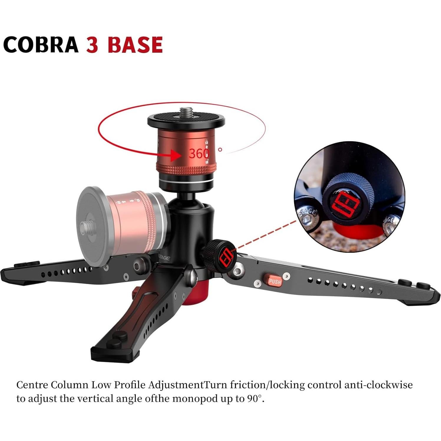 Mini Trípode IFOOTAGE Cobra 3 Portátil 0.82 kg 360°