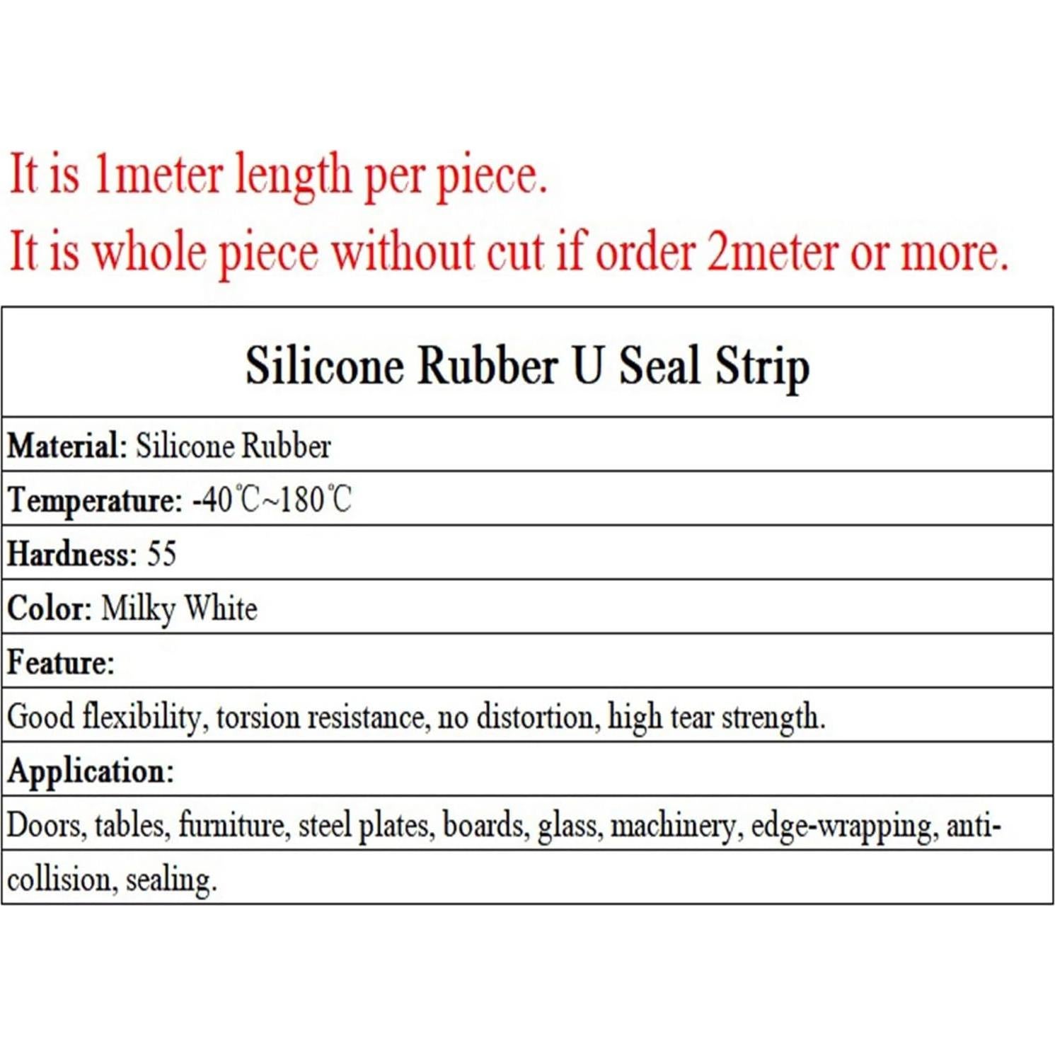 Tira de Aislamiento de Goma Silicona WOLWES 1 Metro 1x4x8 mm