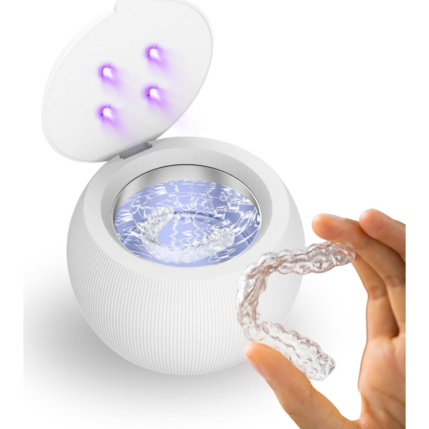 Limpiador Ultrasónico UV para Retenedores y Protectores Bucales - Hello Bright
