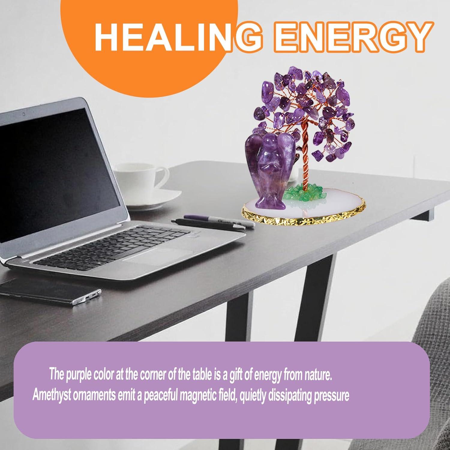 Estatua de Ángel de Amatista Dreamgirnh 10.16 cm Decoración