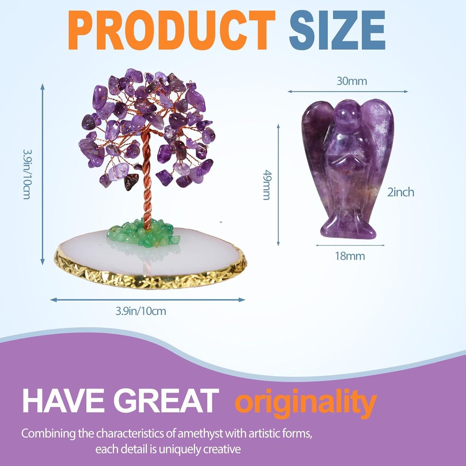 Estatua de Ángel de Amatista Dreamgirnh 10.16 cm Decoración