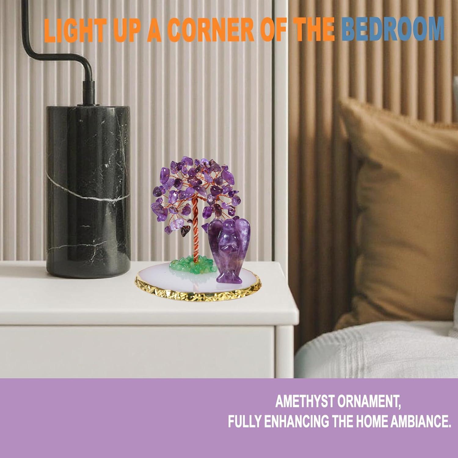 Estatua de Ángel de Amatista Dreamgirnh 10.16 cm Decoración