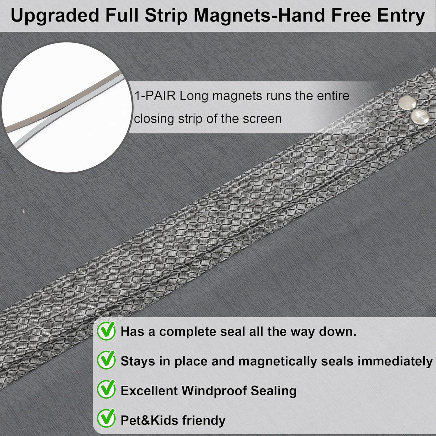 Cortina de Puerta Térmica Aislante Magnética Okayavo 81x203 cm