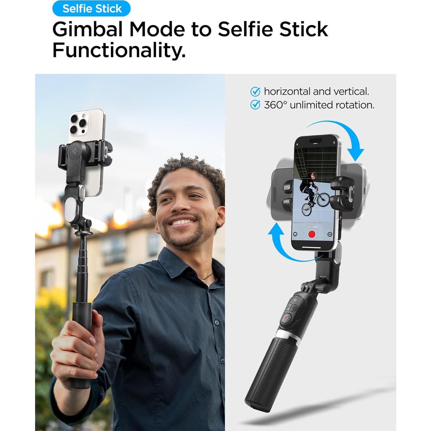 Estabilizador Gimbal Spigen AMP08945 para Smartphone Negro