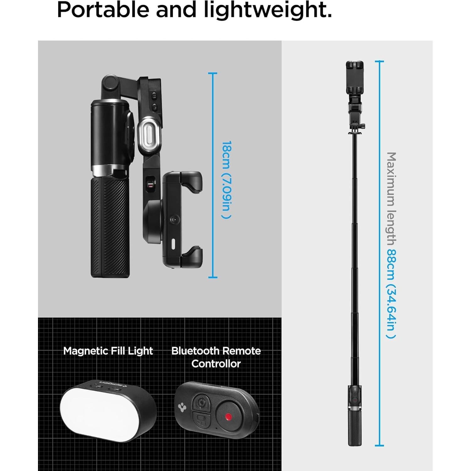 Estabilizador Gimbal Spigen AMP08945 para Smartphone Negro