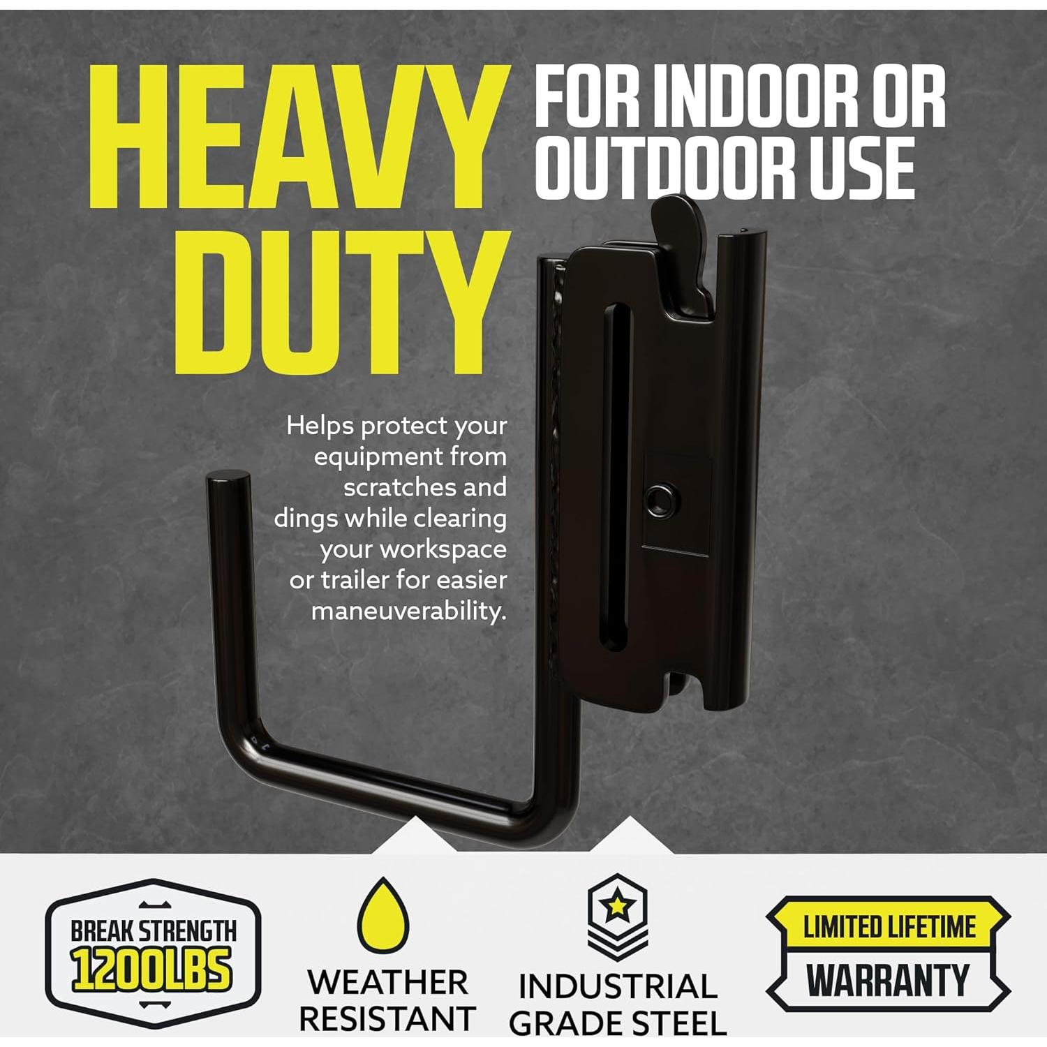 Ganchos J E Track DC Cargo 5.08 cm - Paquete de 4 - Alta Resistencia