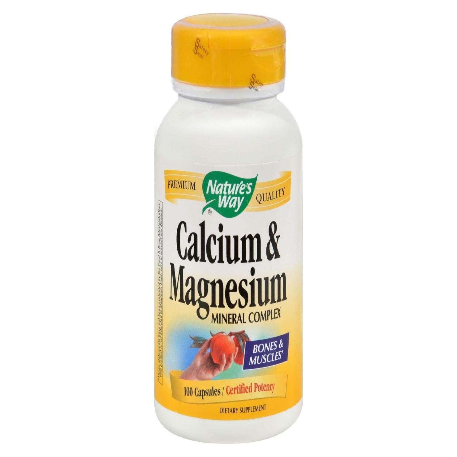 Complejo Mineral Calcio y Magnesio Nature's Way 100 Cápsulas