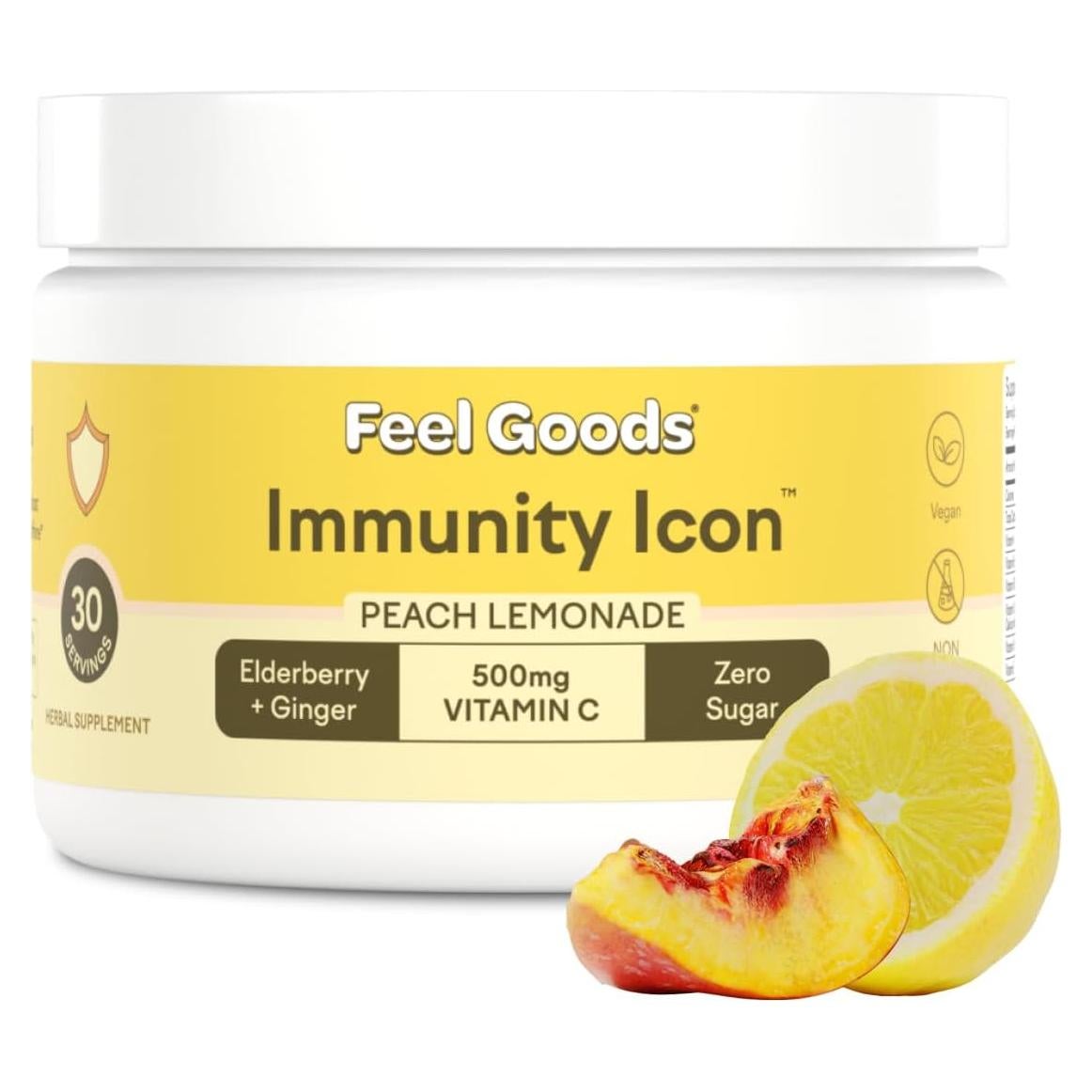 Mezcla Inmunidad Feel Goods 99g - Limonada de Durazno, Vegano