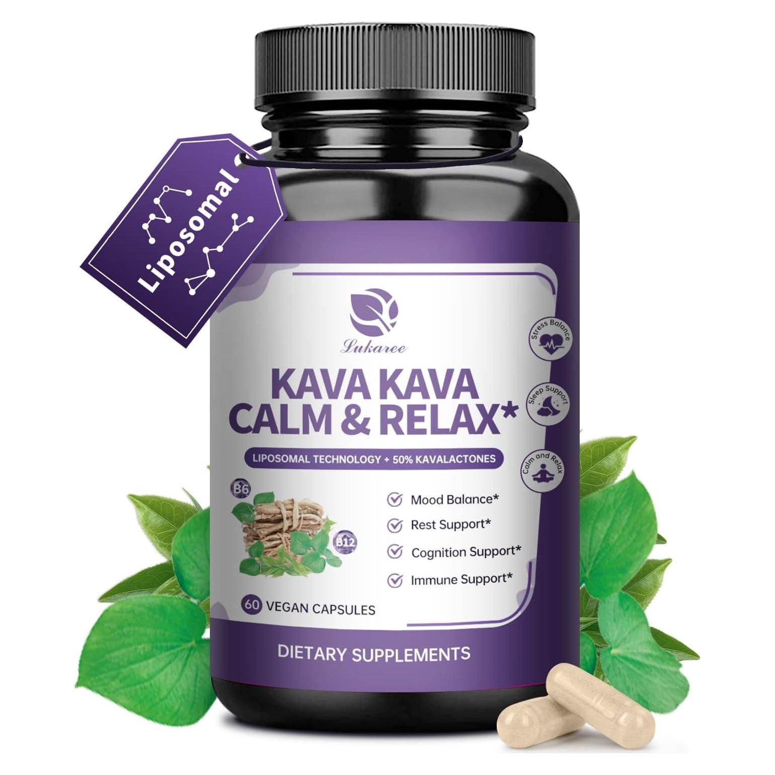 Suplemento Kava Kava Lukaree 60 Cápsulas Liposomales 200mg