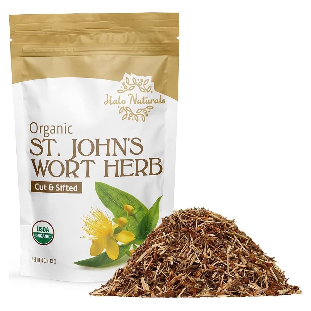Hierba de San Juan Orgánica Halo Naturals 113.4 g Certificada USDA