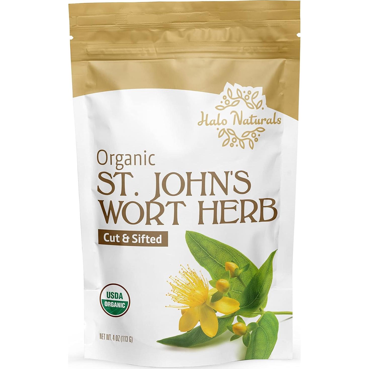 Hierba de San Juan Orgánica Halo Naturals 113.4 g Certificada USDA