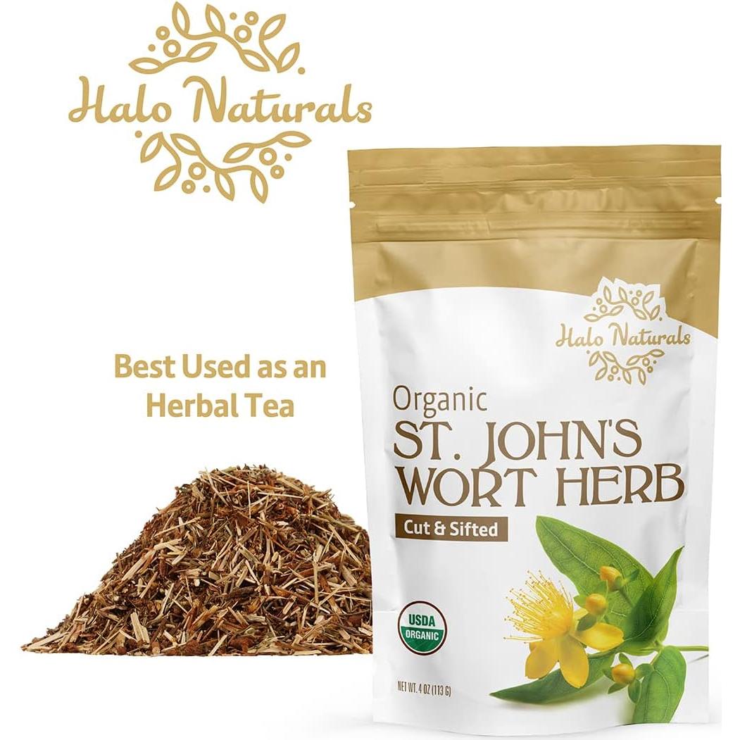 Hierba de San Juan Orgánica Halo Naturals 113.4 g Certificada USDA