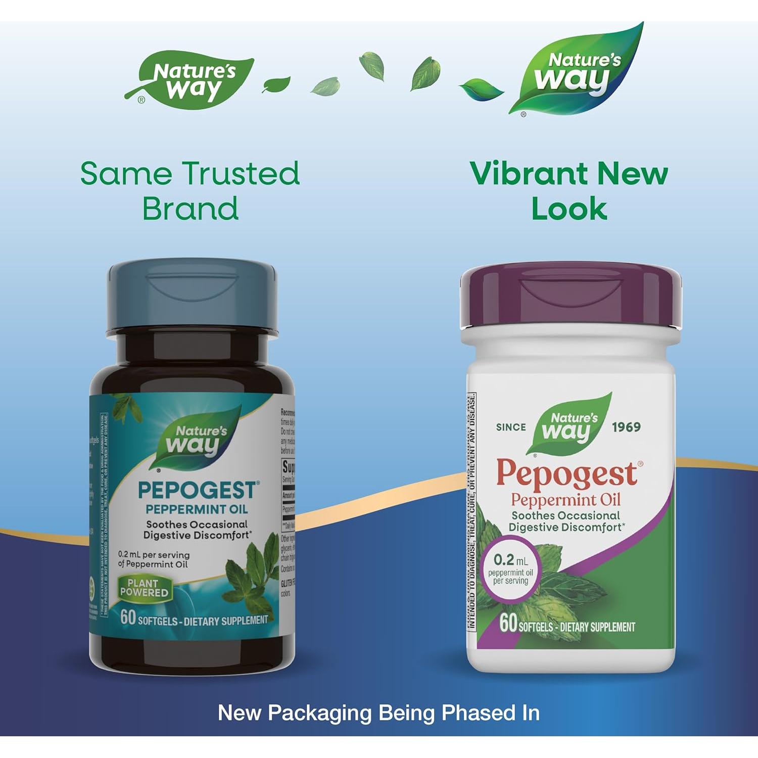 Aceite de Menta Pepogest Nature's Way 60 Gelatinas Blandas