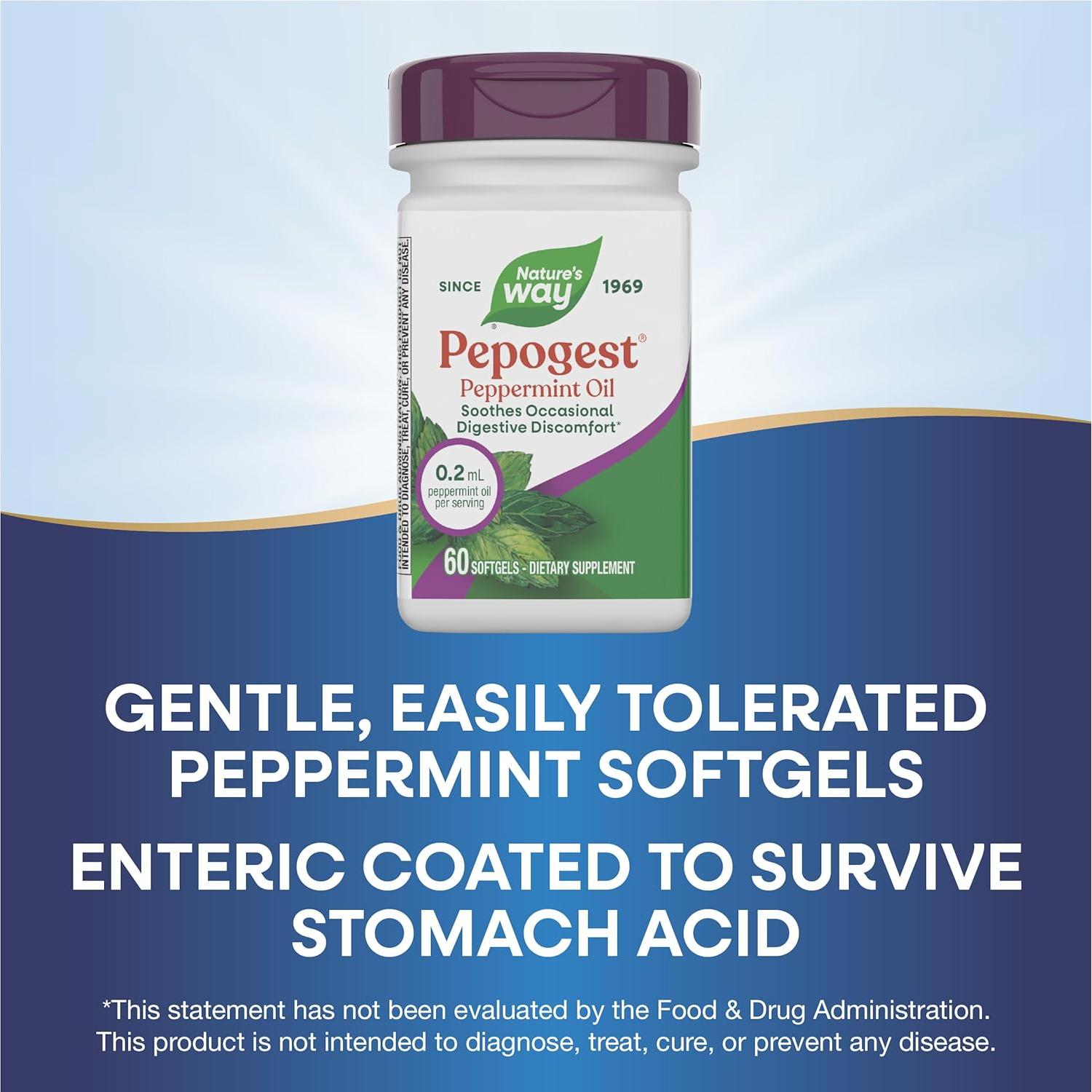 Aceite de Menta Pepogest Nature's Way 60 Gelatinas Blandas