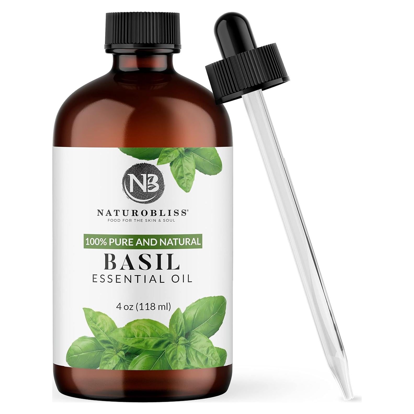 Aceite Esencial de Albahaca NaturoBliss 118 ml Grado Terapéutico