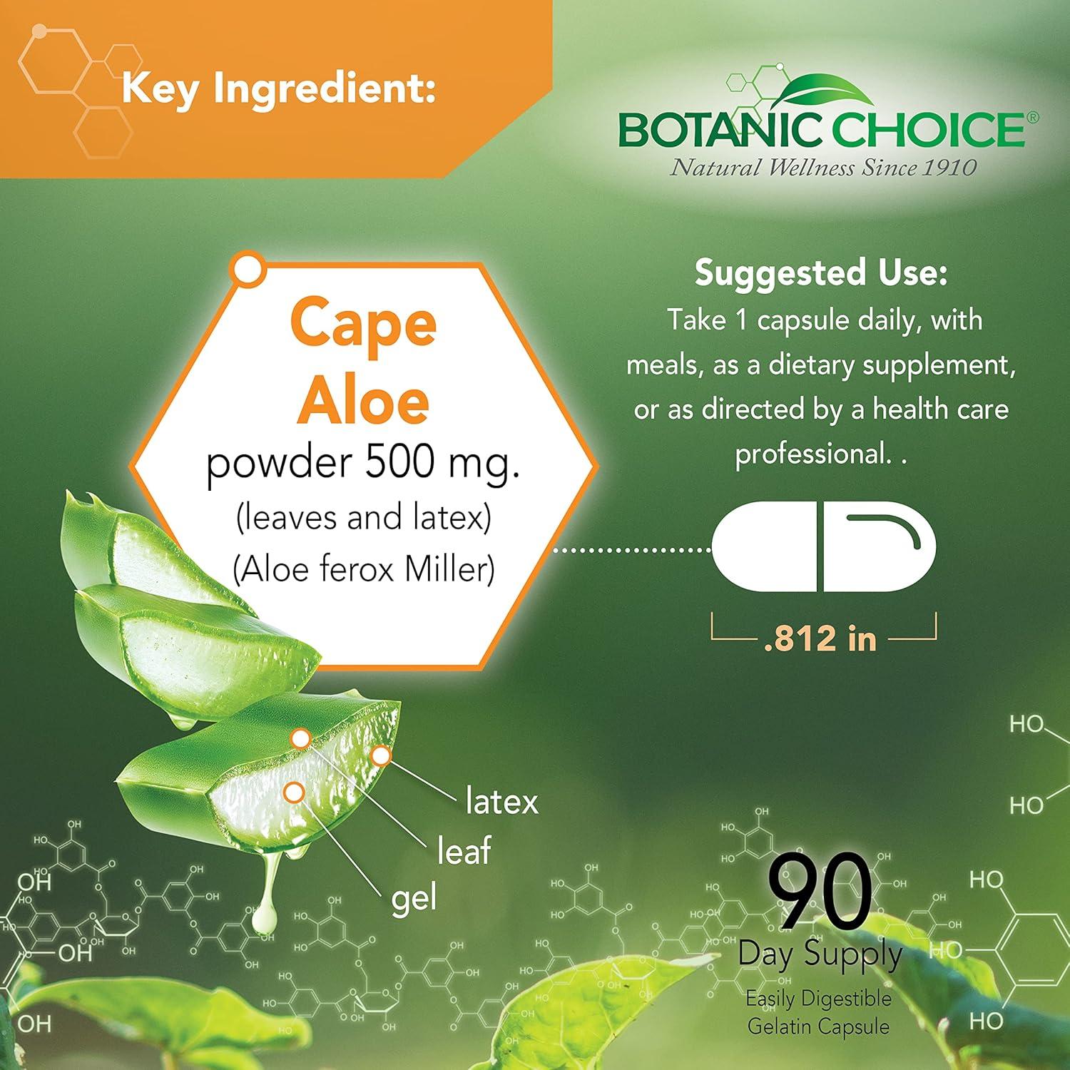 Cápsulas de Aloe Vera Botanic Choice 500mg - 90 Unidades
