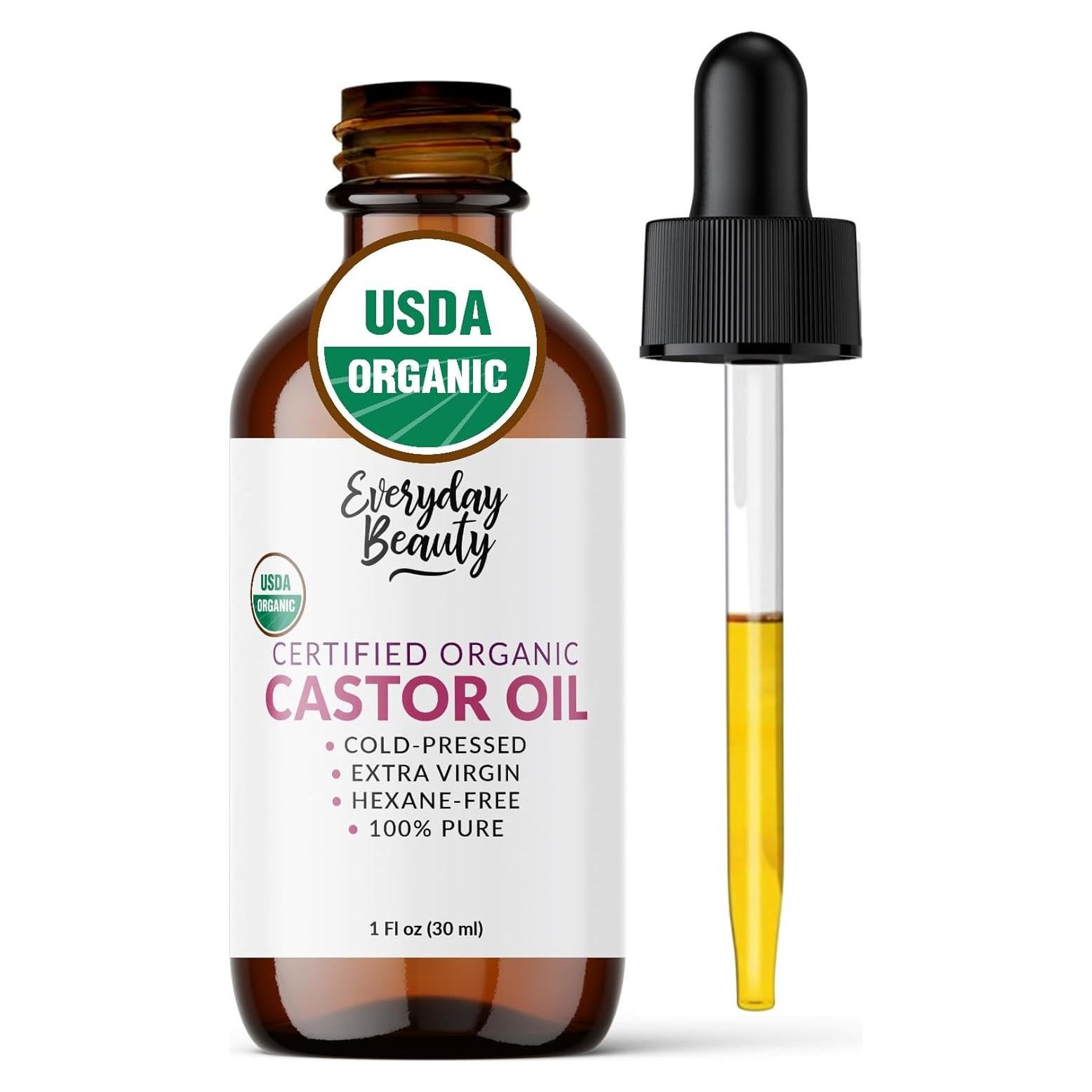 Aceite de Ricino Orgánico 100% Puro Belleza Cotidiana 29.57ml