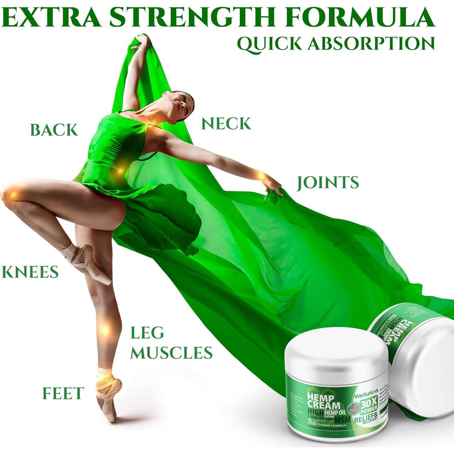 Crema de Masaje Wellution con Cañamo y Árnica 113.4 g