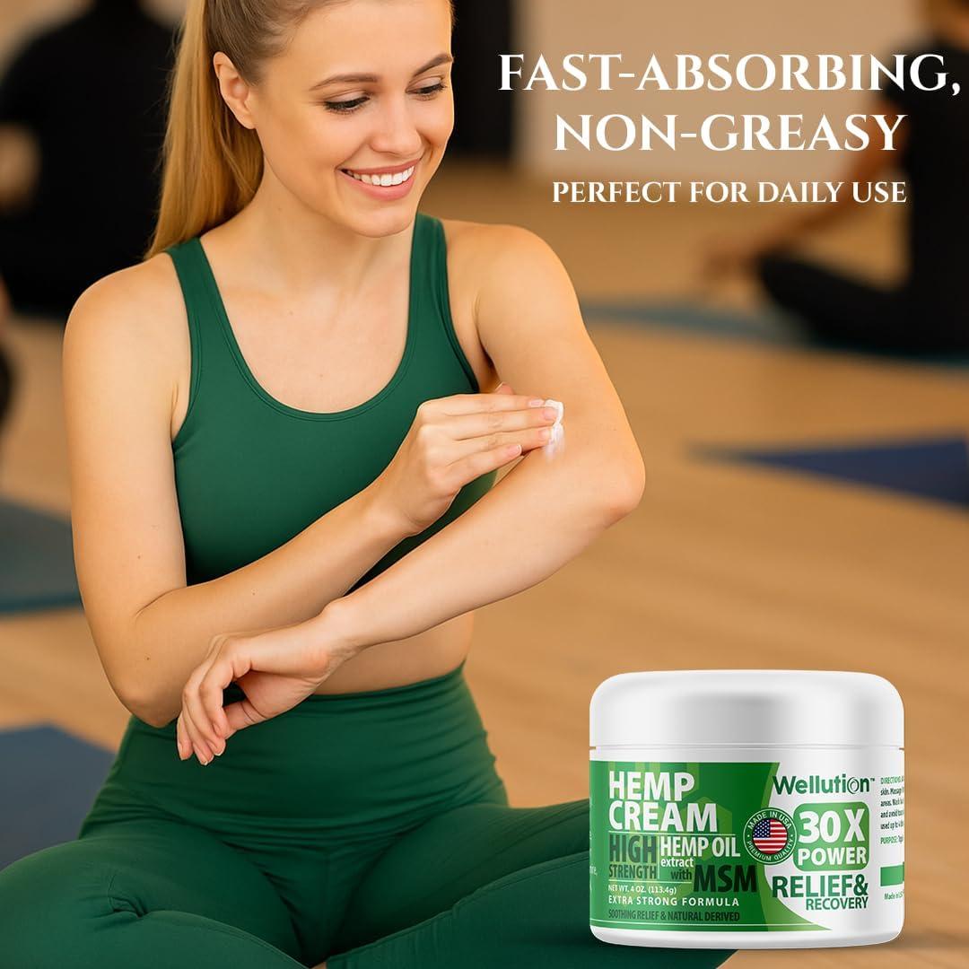 Crema de Masaje Wellution con Cañamo y Árnica 113.4 g