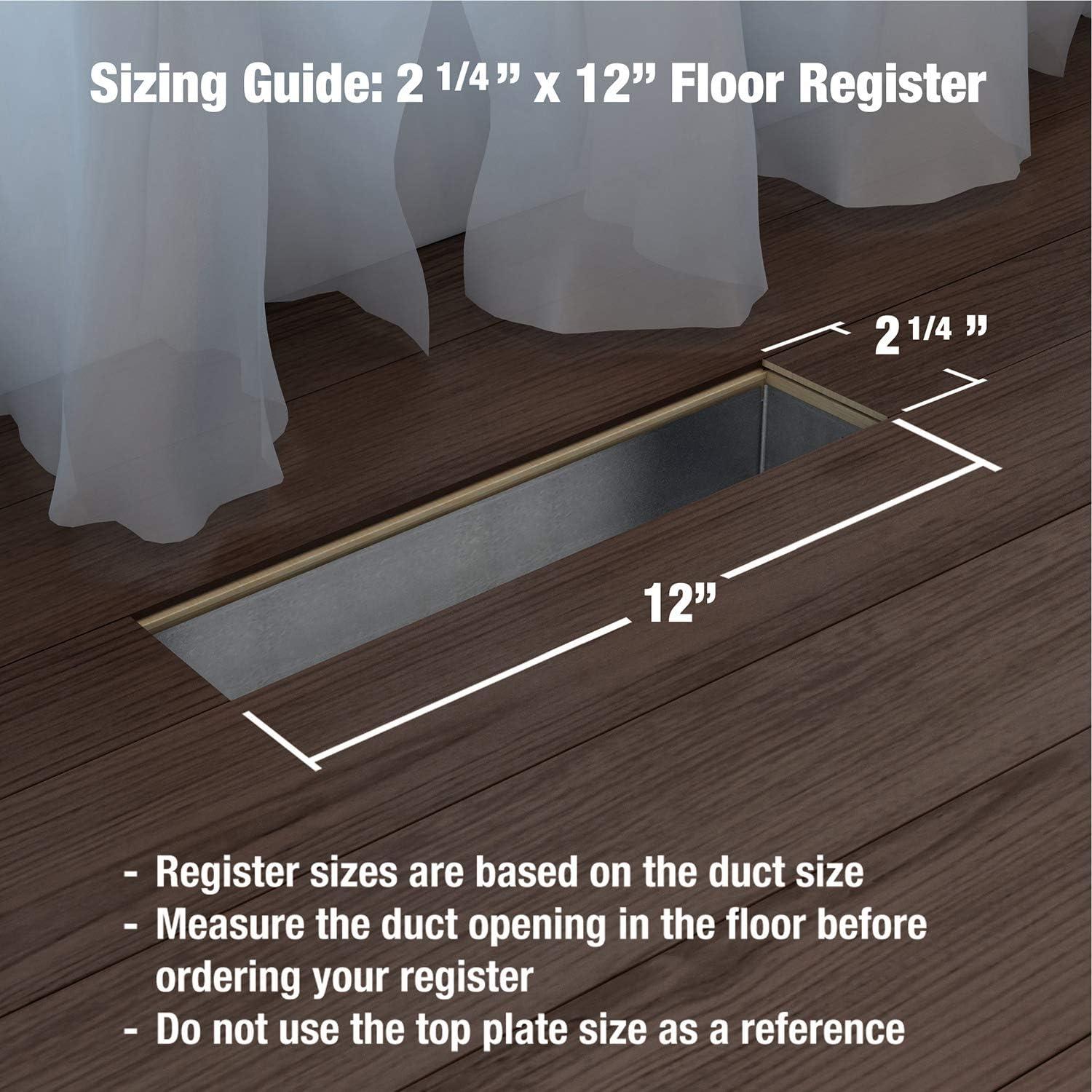 Registro de Piso Decorativo Imperial RG3437 5.72x30.48cm Hierro Negro