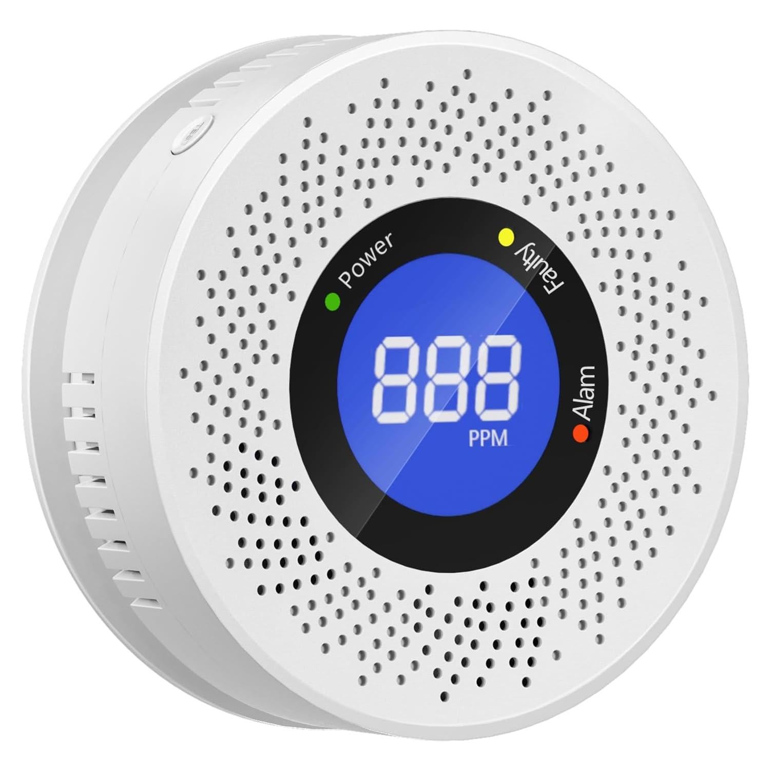 Detector de Monóxido de Carbono Siterwell GS888A con Pantalla Digital