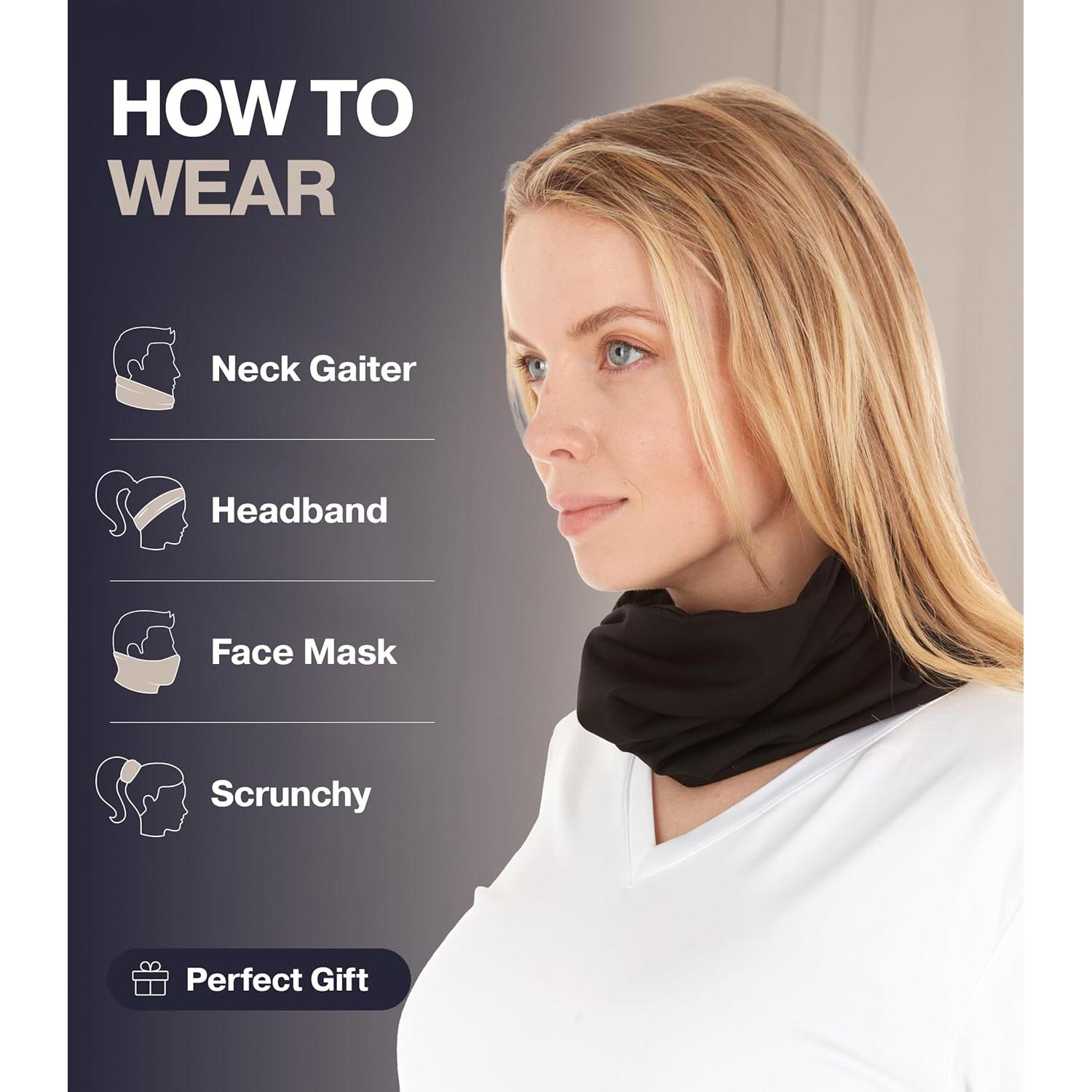 Calentador de Cuello Thermajohn Unisex Forro Polar Negro