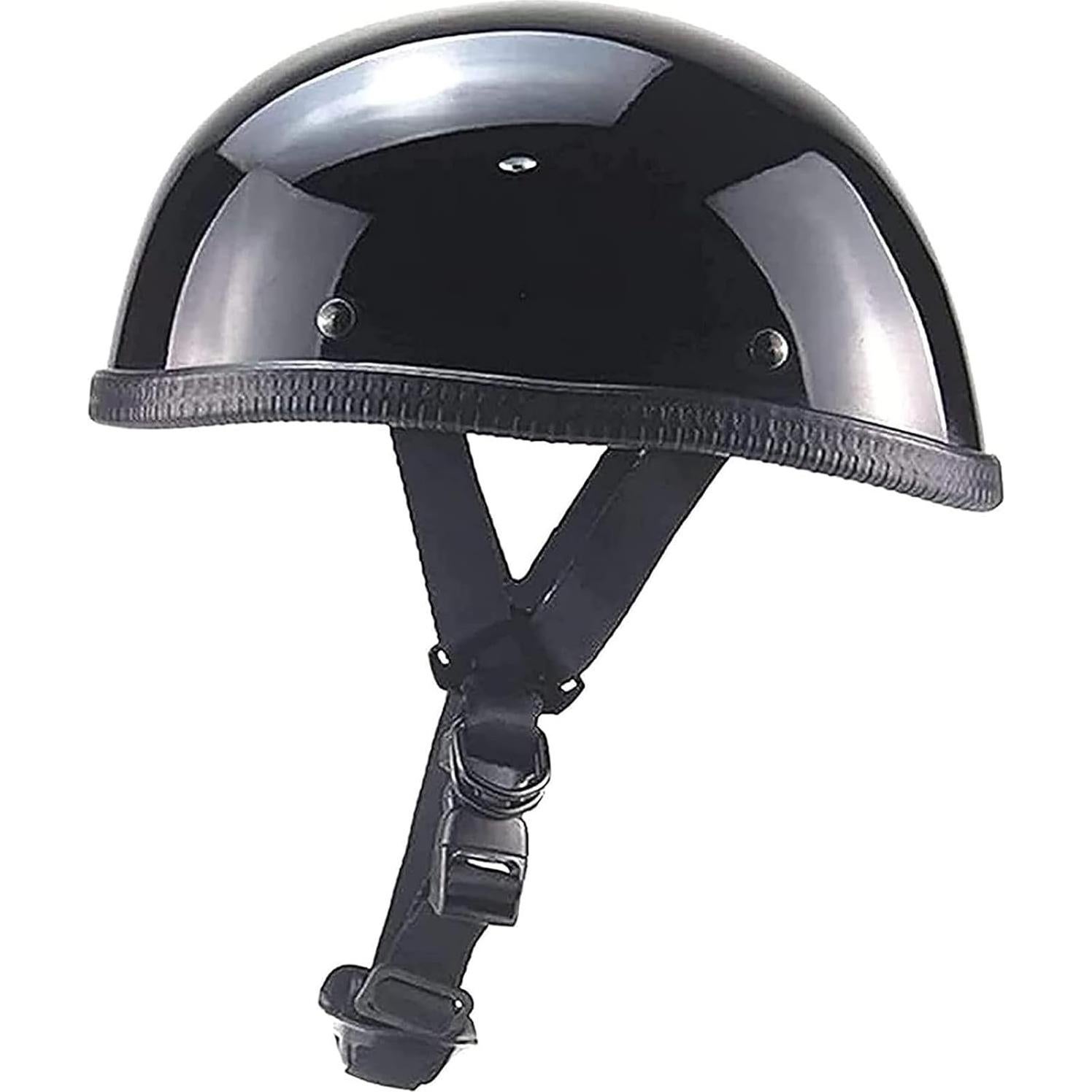 Novelty Skull Cap Half Shell Helmet for Men Women,DOT Approved Small and Light German Style Motorcycle Helmets,Low Profile Beanie Open Face Helmet for Cruiser Chopper Moped