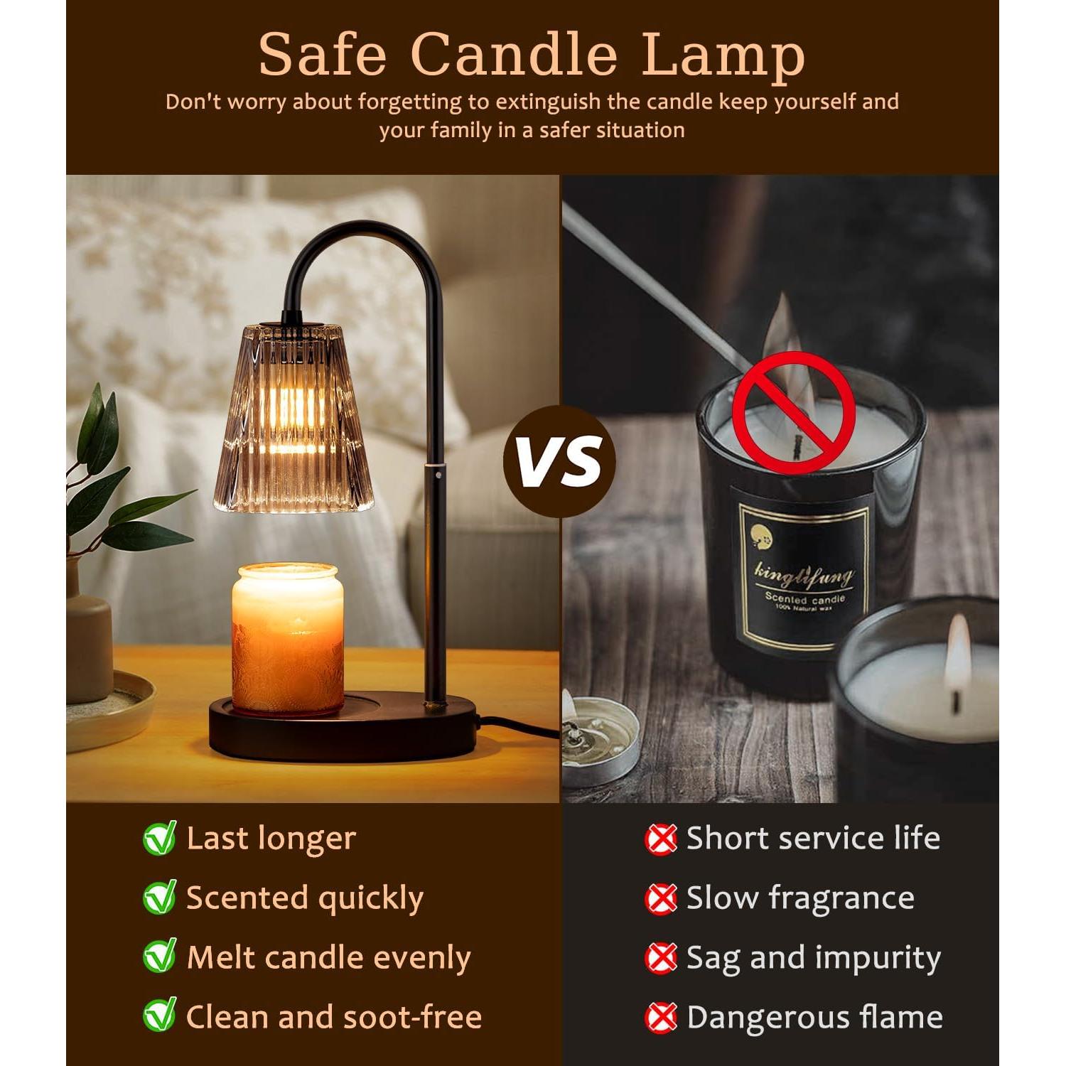 Lámpara Calentadora de Velas Skjrvrh Gris Humo Q 1.03 kg