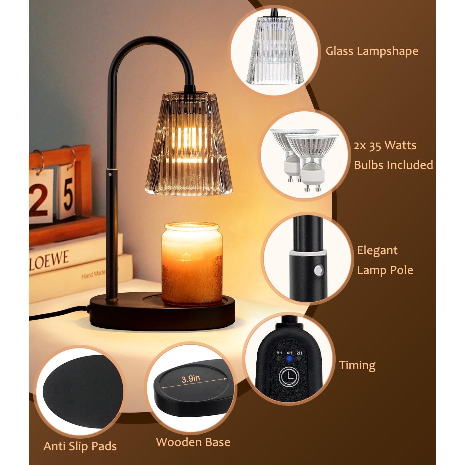 Lámpara Calentadora de Velas Skjrvrh Gris Humo Q 1.03 kg