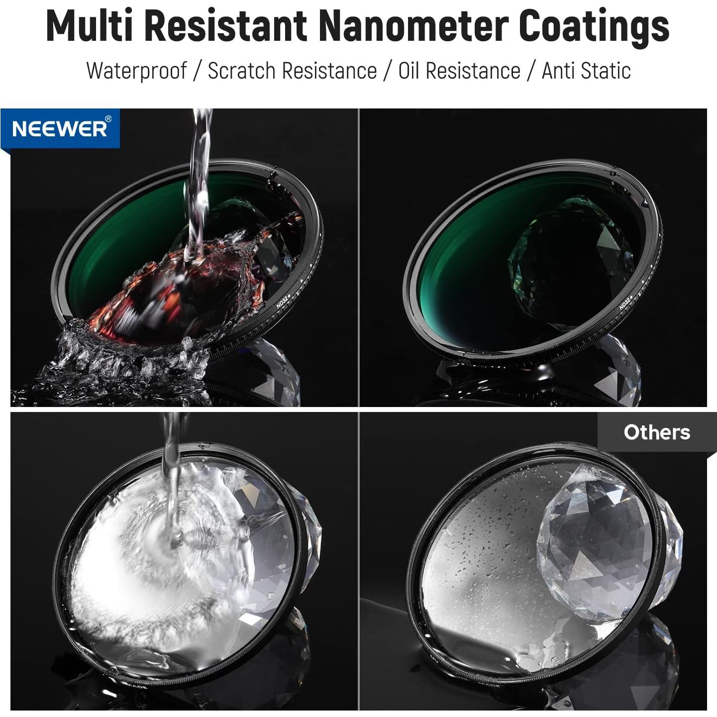 Filtro ND Variable Magnético NEEWER 58mm ND2-ND32 HD