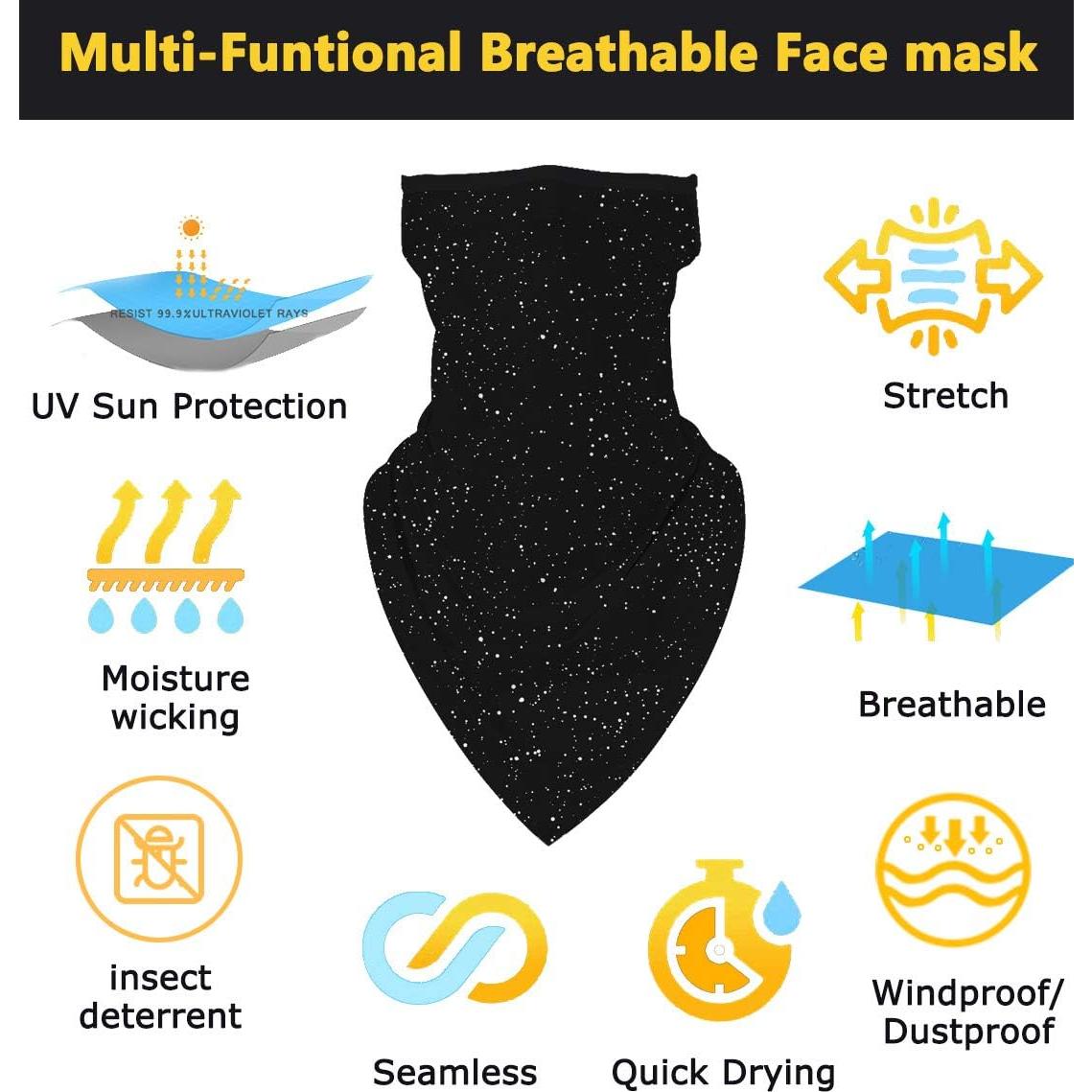 Mascarilla Bandana Kyerivs Reutilizable Unisex Negra