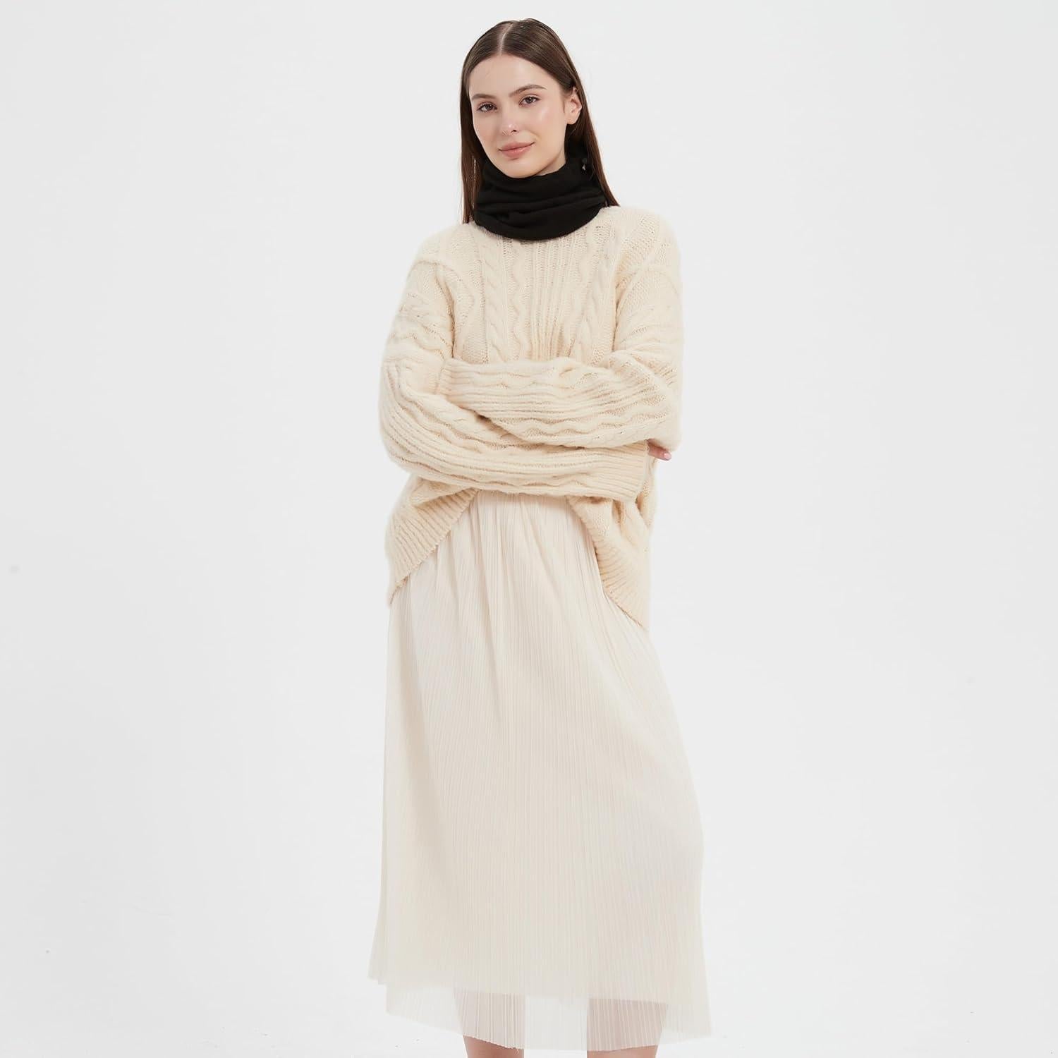 3 Calentadores de Cuello Forro Polar Unisex Invierno Negro