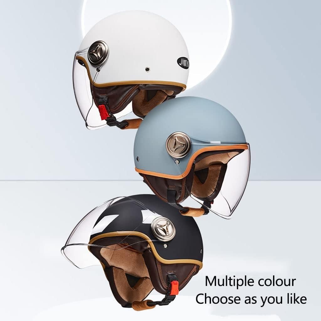 Casco de motocicleta YAGTEYCLL 3/4 con orejas de gato