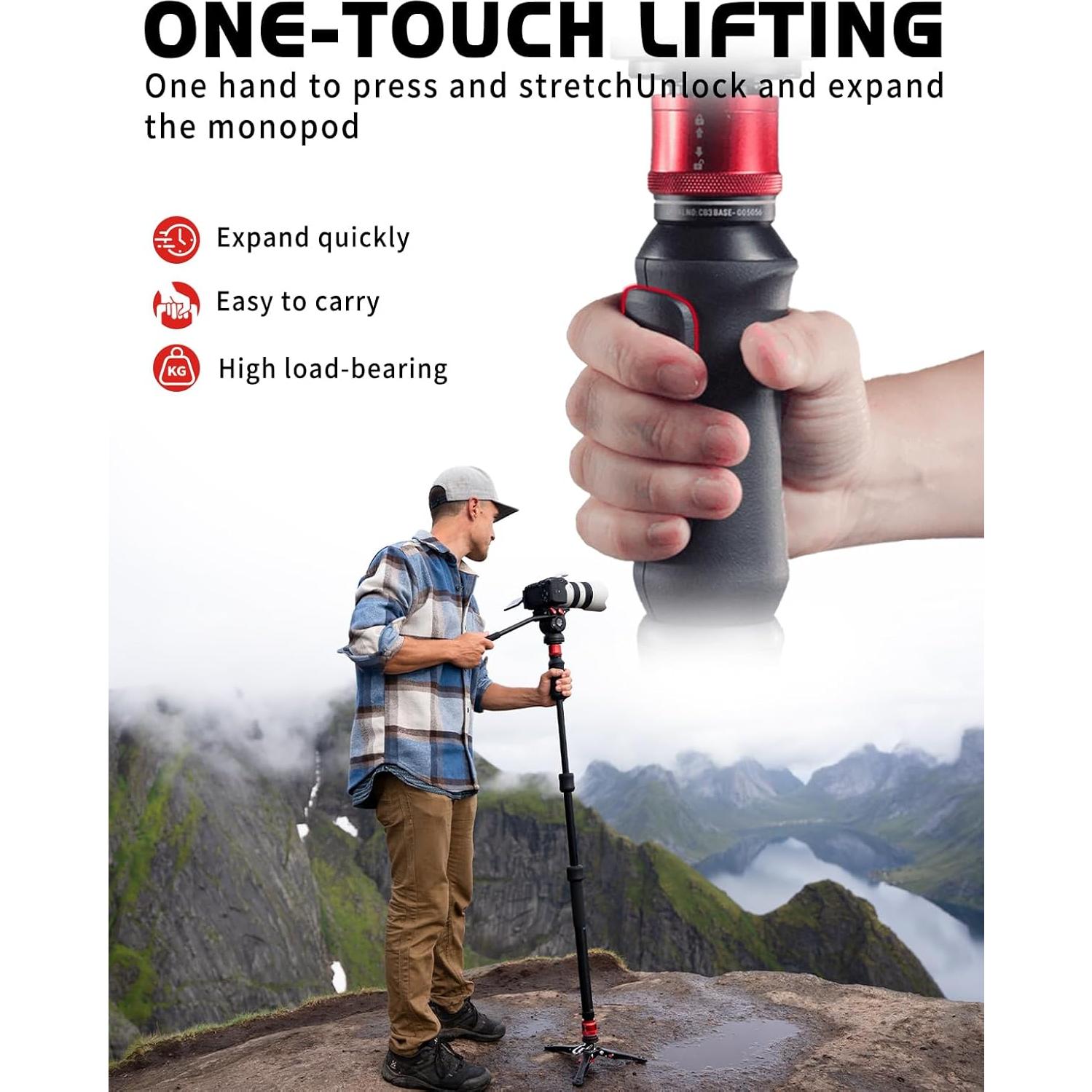 Monopod Profesional IFOOTAGE Cobra 3 A150S, 149.86 cm