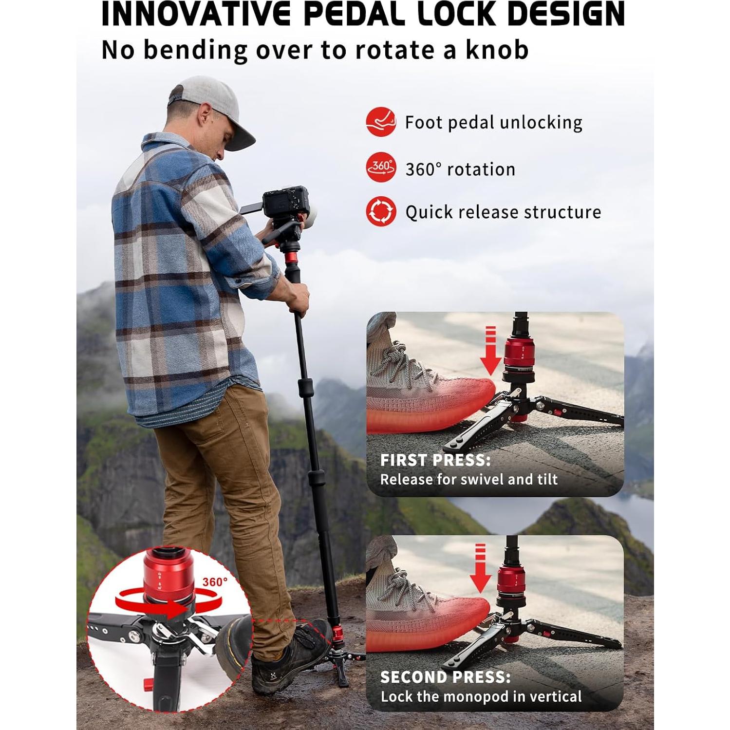 Monopod Profesional IFOOTAGE Cobra 3 A150S, 149.86 cm