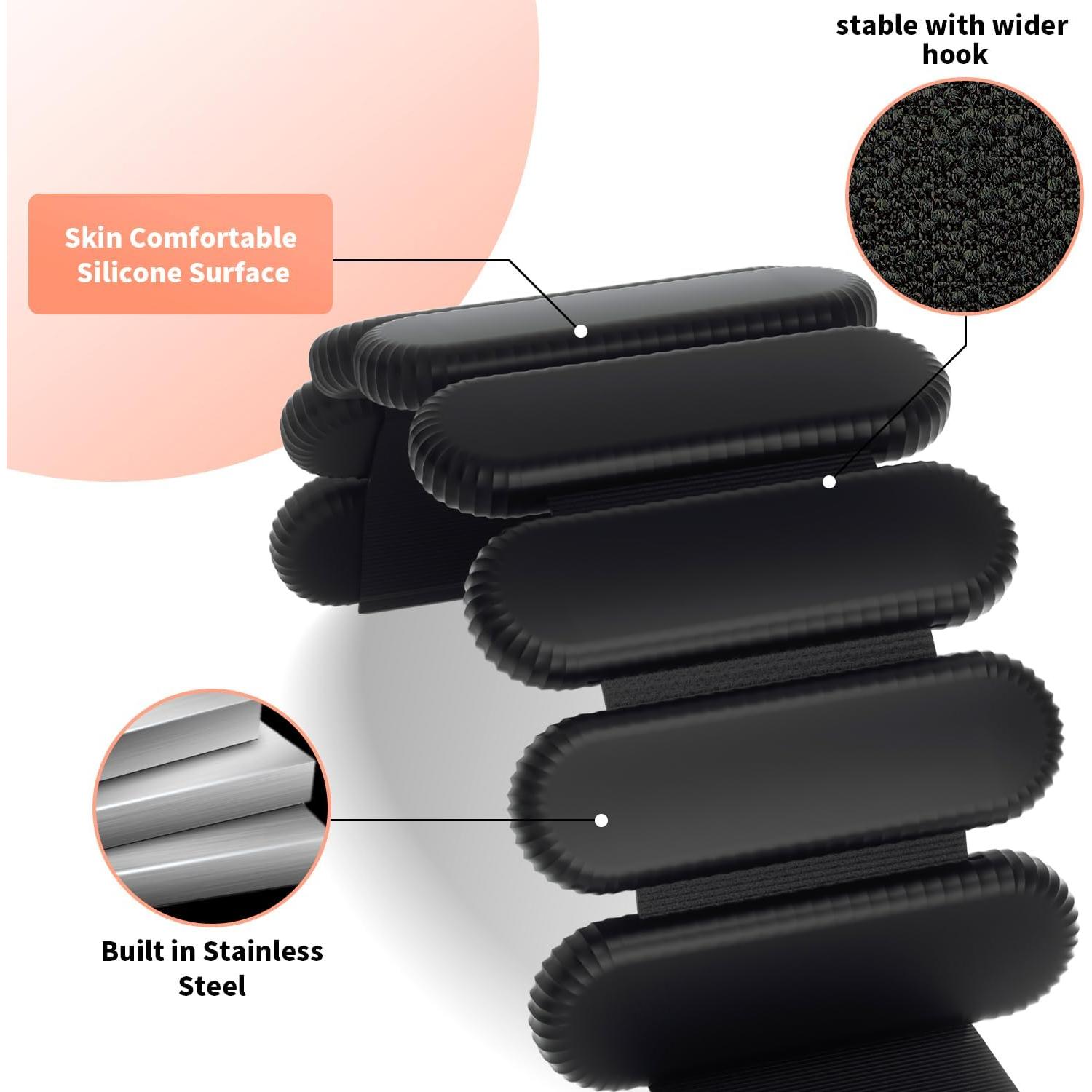 Pesas de Tobillo y Muñeca YOVKOK 0.9 kg Ajustables Negro