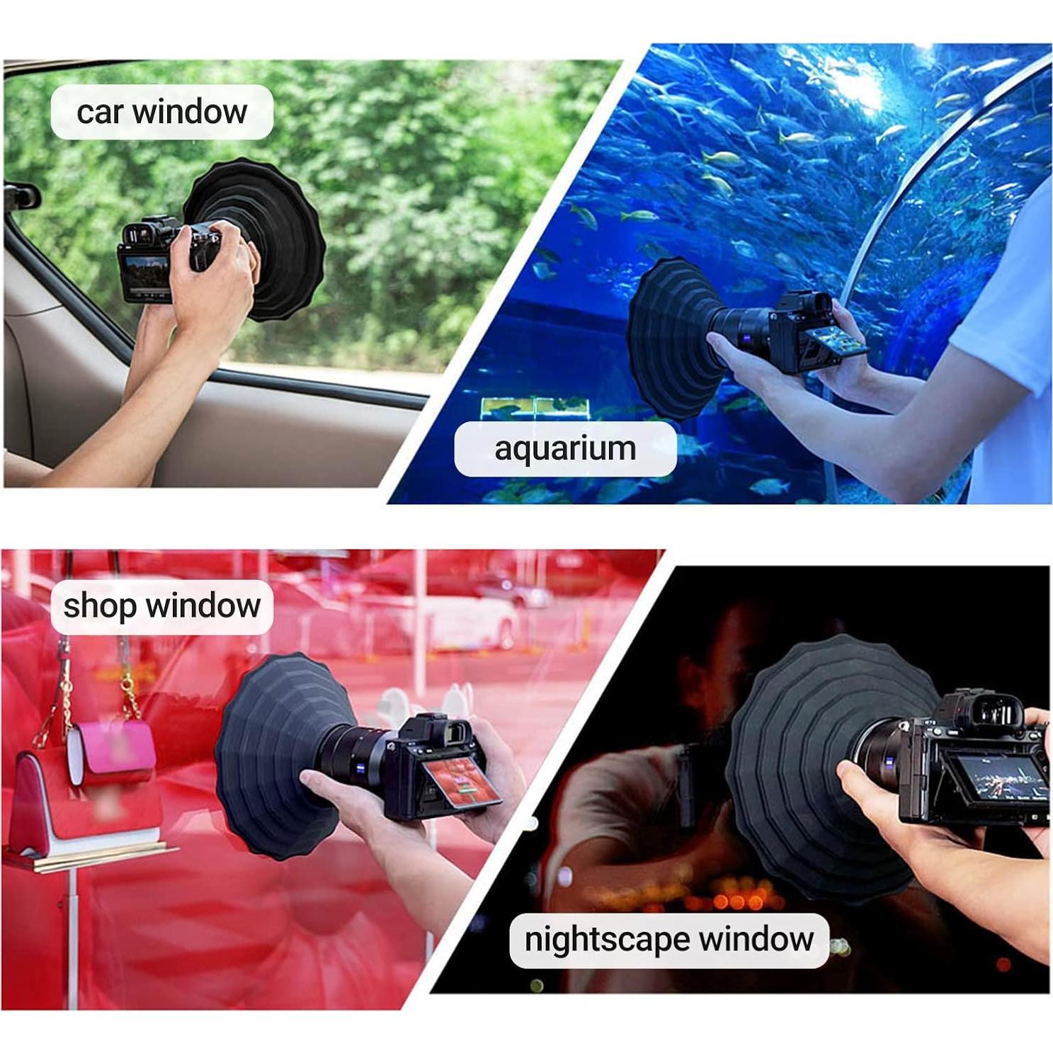 Capucha de Lente de Silicona JJC 53-72mm Plegable y Reversible